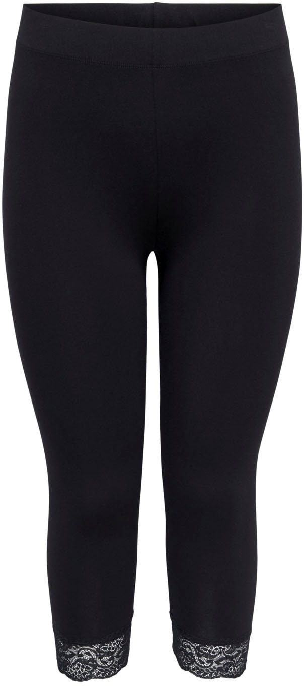 ONLY CARMAKOMA Caprileggings »CARTIME LIFE CALF LACE«, mit Spitzensaum