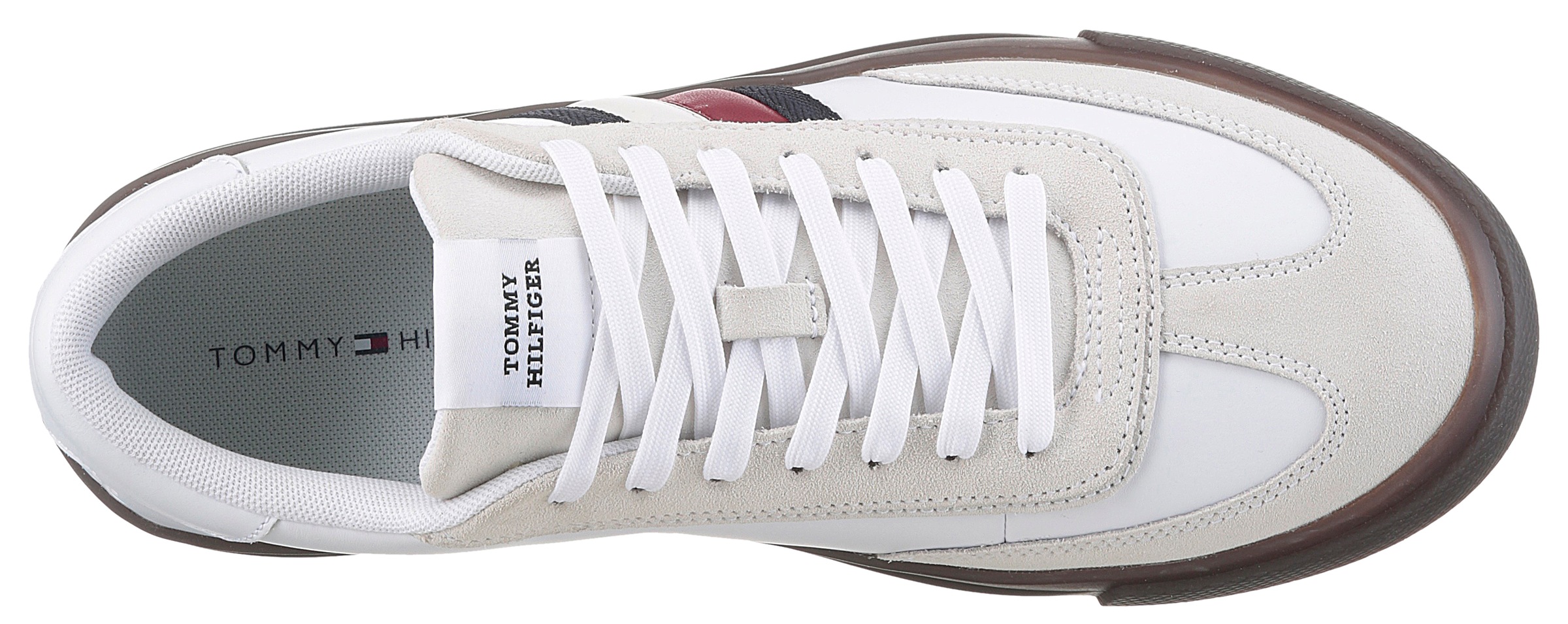 Tommy Hilfiger Sneaker »TH CUPSET TERRACE«, Freizeitschuh, Halbschuh, Schnürschuh mit seitlichen Streifen