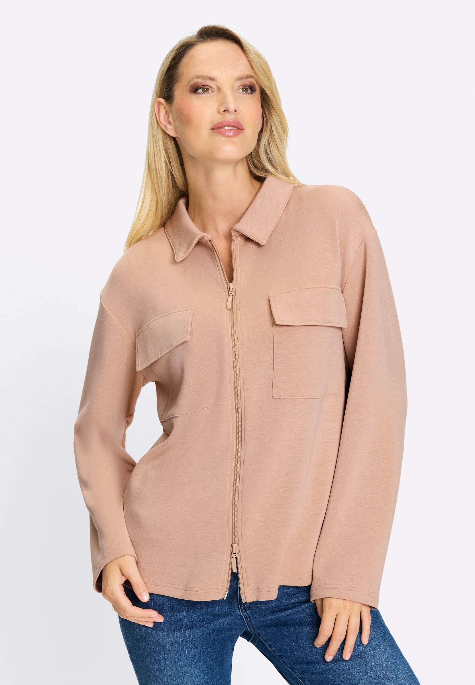 heine Jerseyblazer »Shirtblazer Shirtblazer mit 2-Wege-Zipper«