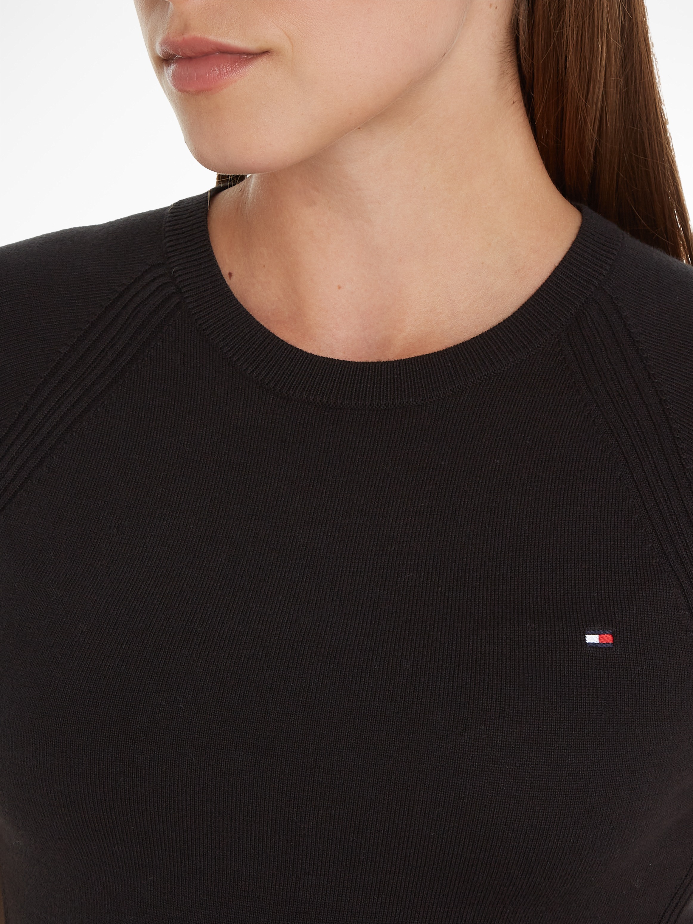 Tommy Hilfiger Jerseykleid »CO JERSEY STITCH F&F DRESS«, mit Logostickerei auf der Brust