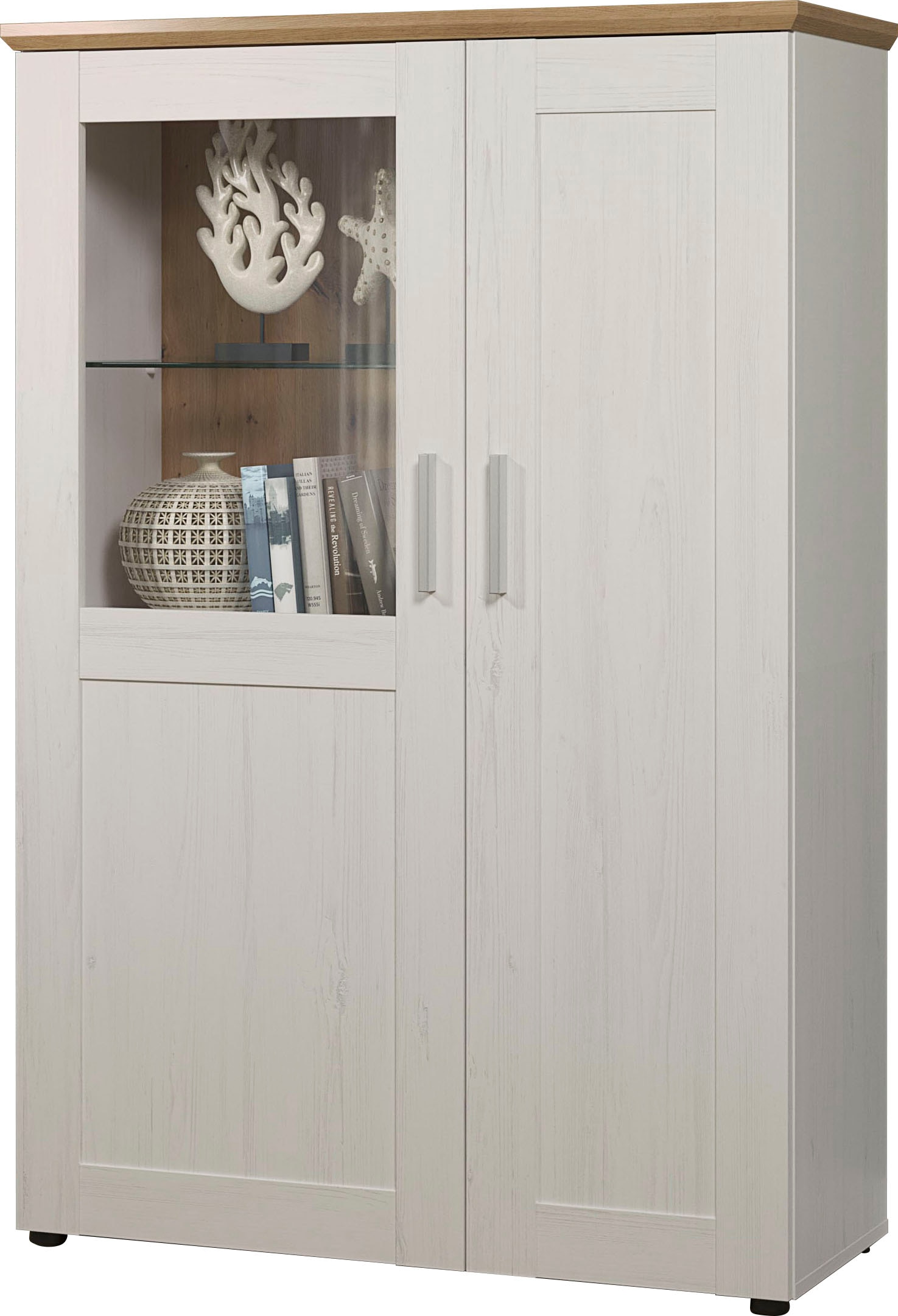Home affaire, Vitrine »Nybro«, Andersen Pine weiß,