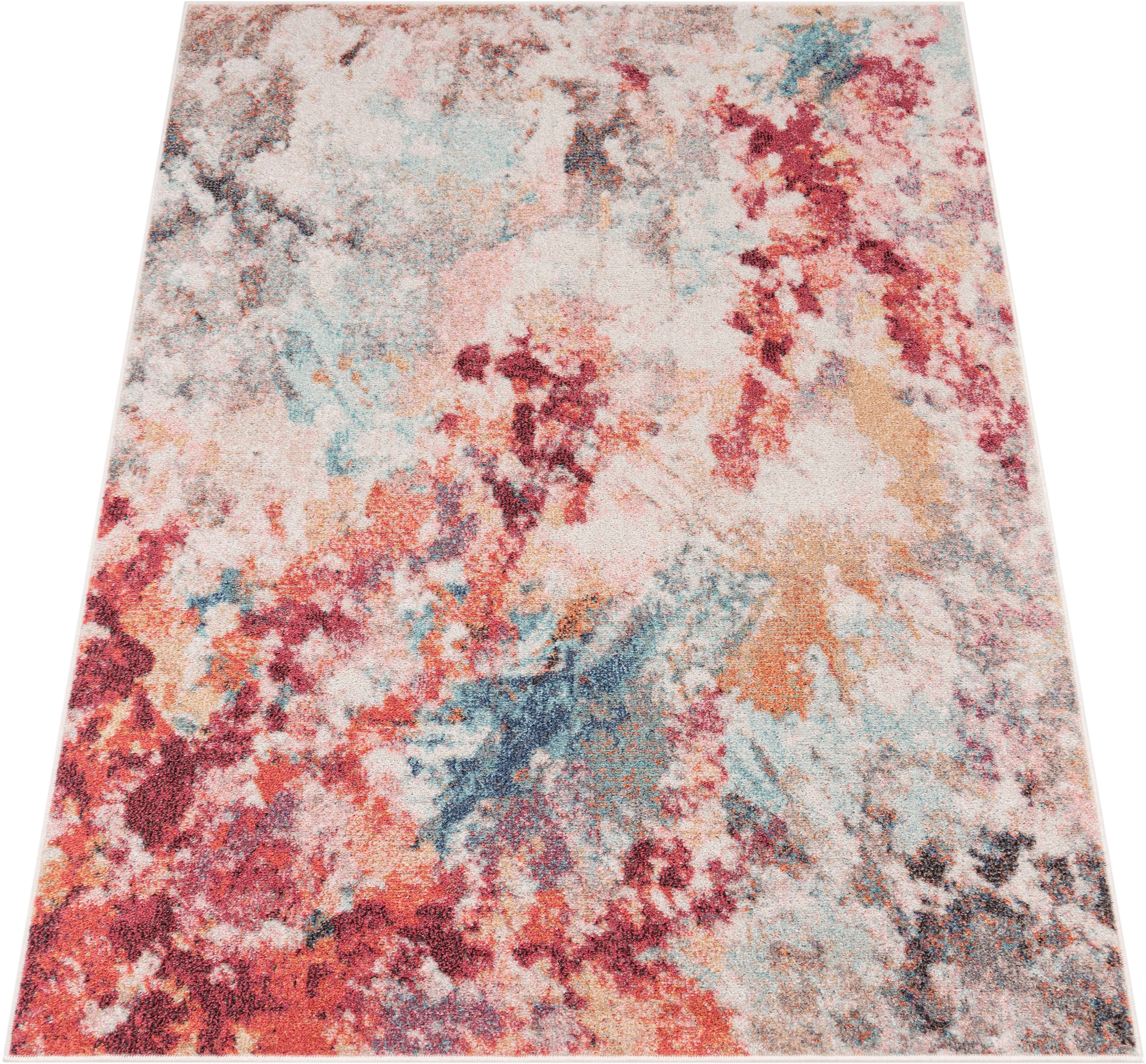 Paco Home Teppich »Ryan 932« rechteckig 12 mm Höhe Kurzflor, modernes abstraktes Design, Wohnzimmer, Schlafzimmer