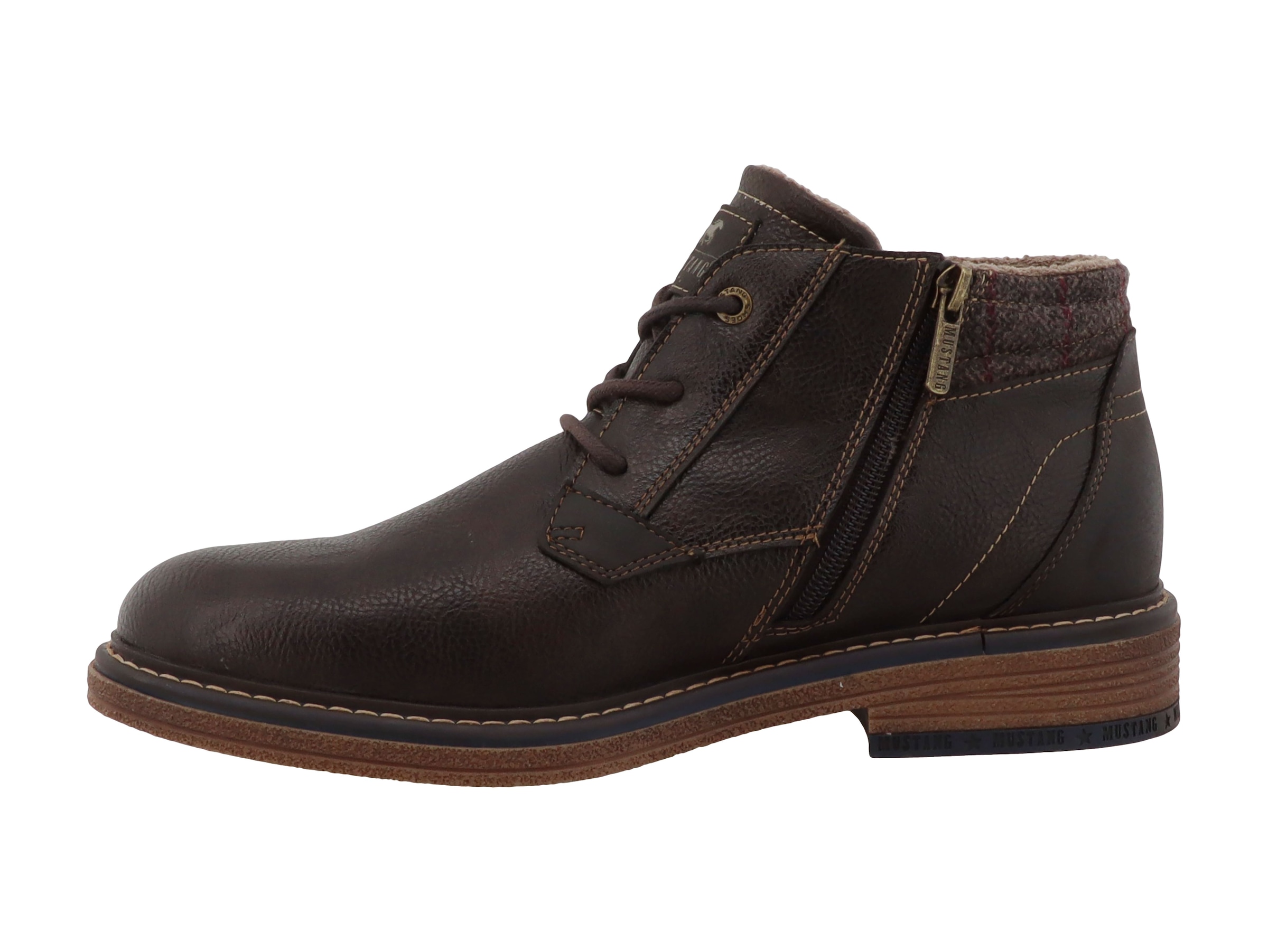 Mustang Shoes Schnürstiefelette »Chukka Boots«  Schnürboots mit Zierreißverschluss an der Außenseite