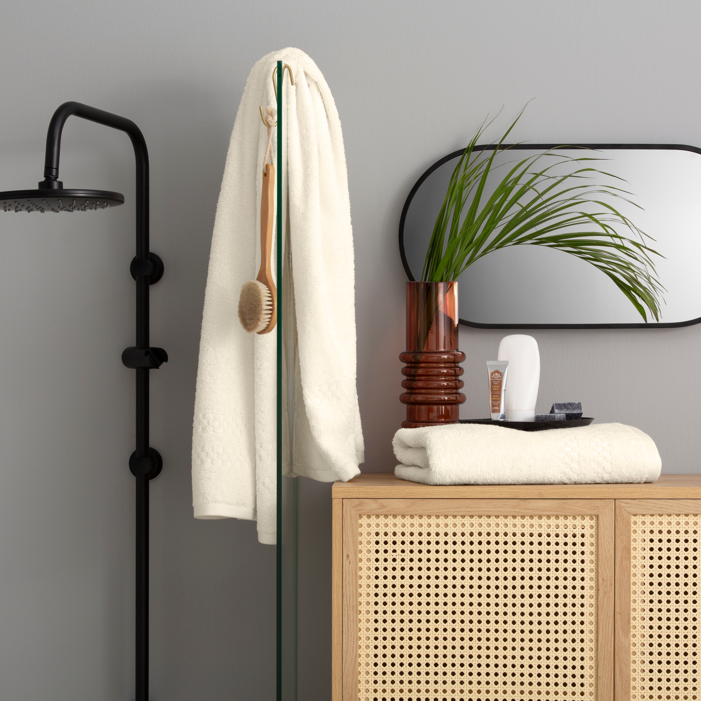 OTTO home Duschtücher »Regona, Duschtücher 70x140cm, flauschig und weich, 500 gr/m²« Premium Handtücher mit Bordüre, Set, 100% Baumwolle, 5 Jahre Garantie