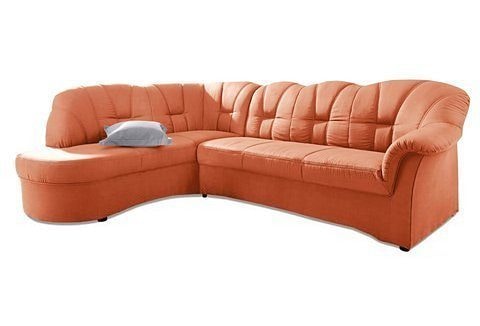 DOMO collection Ecksofa »Papenburg, zeitlose Rückensteppung, elegante Armlehne, L-Form«, mit Ottomane, wahlweise mit Bettfunktion