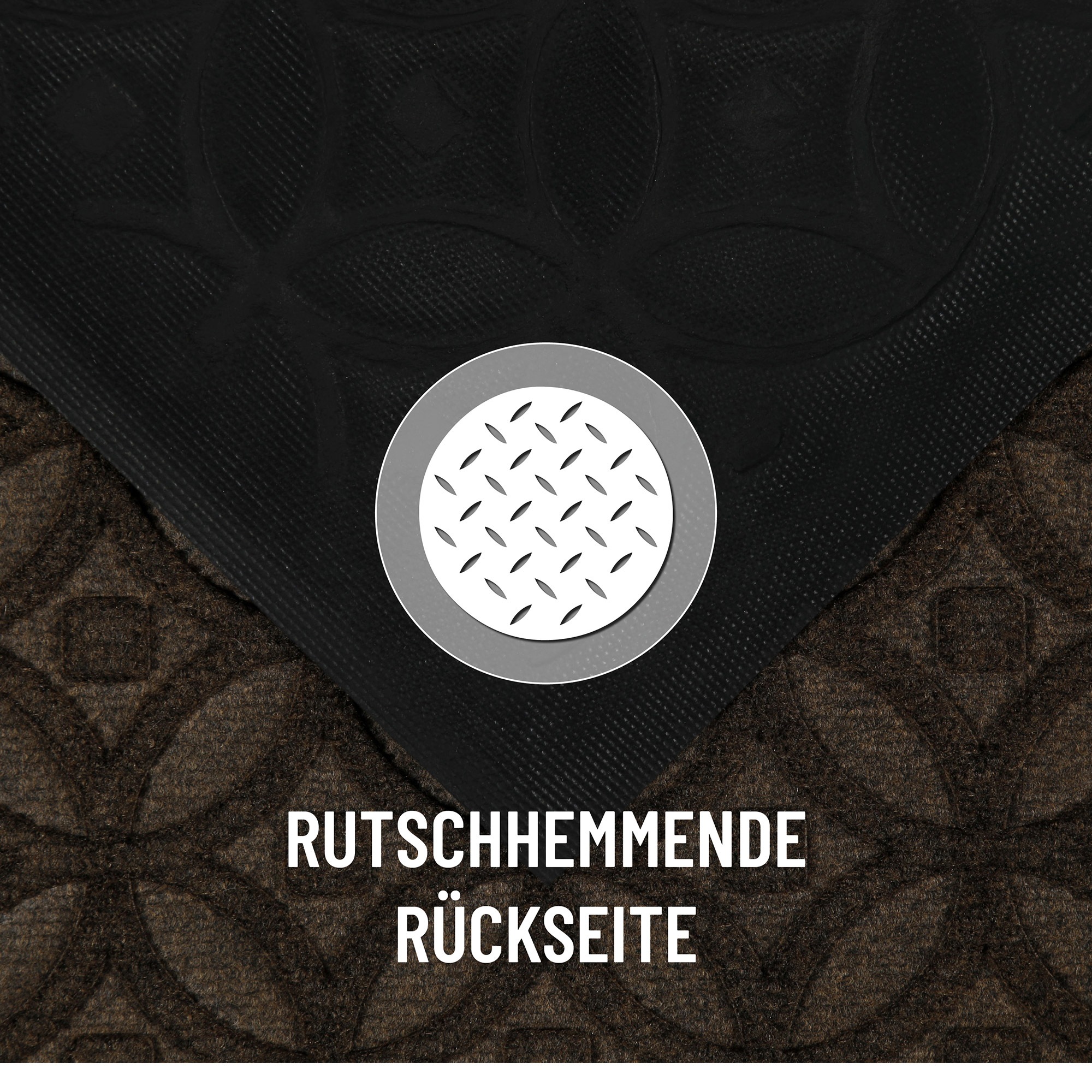 Wecon home Fußmatte »Midnight Mosaic« rechteckig 4 mm Höhe pflegeleicht, rutschfest, Ornamente, Innen & Außen, Schmutzfangmatte