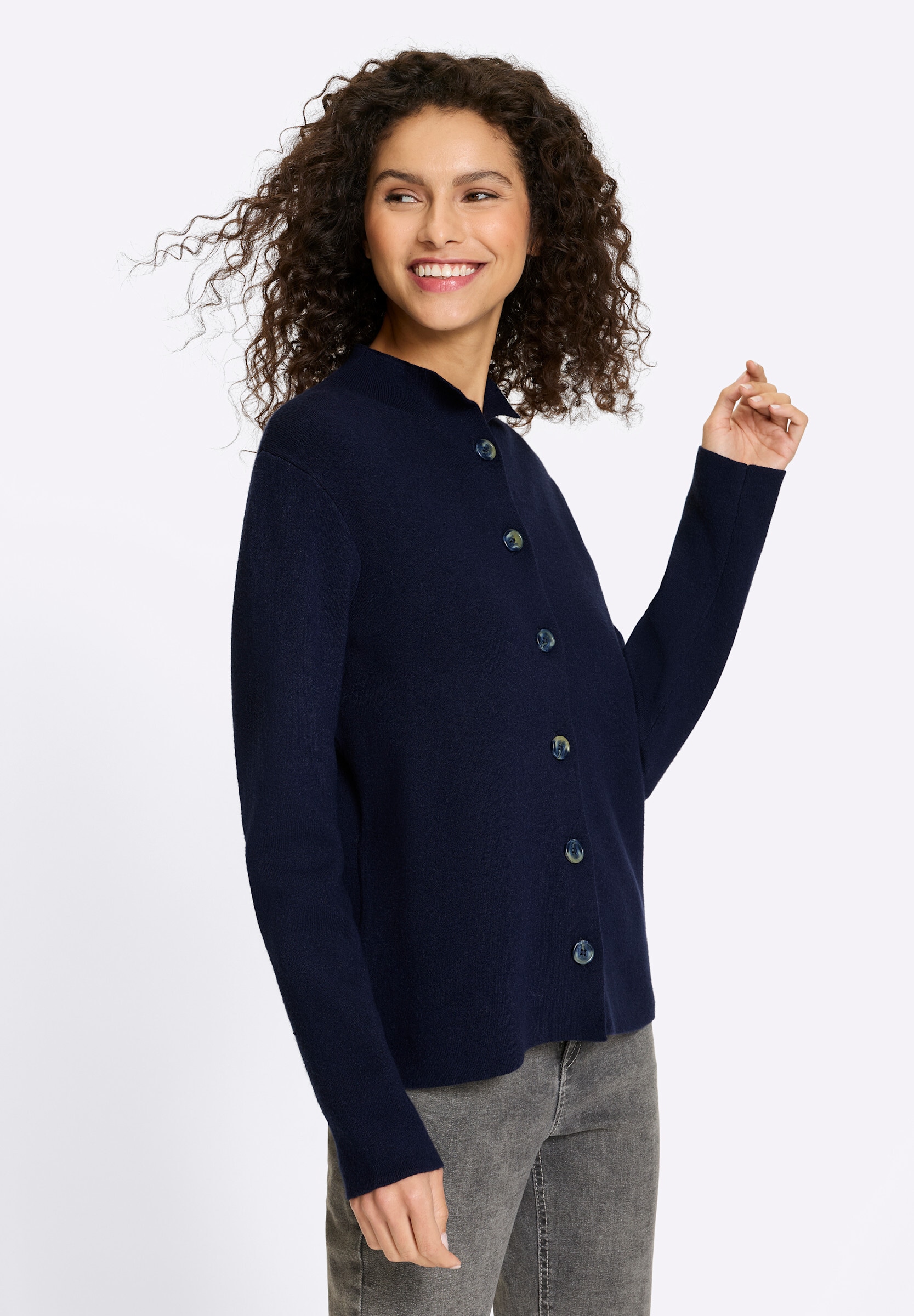 heine Strickjacke »Cardigan Cardigan mit Stehkragen«