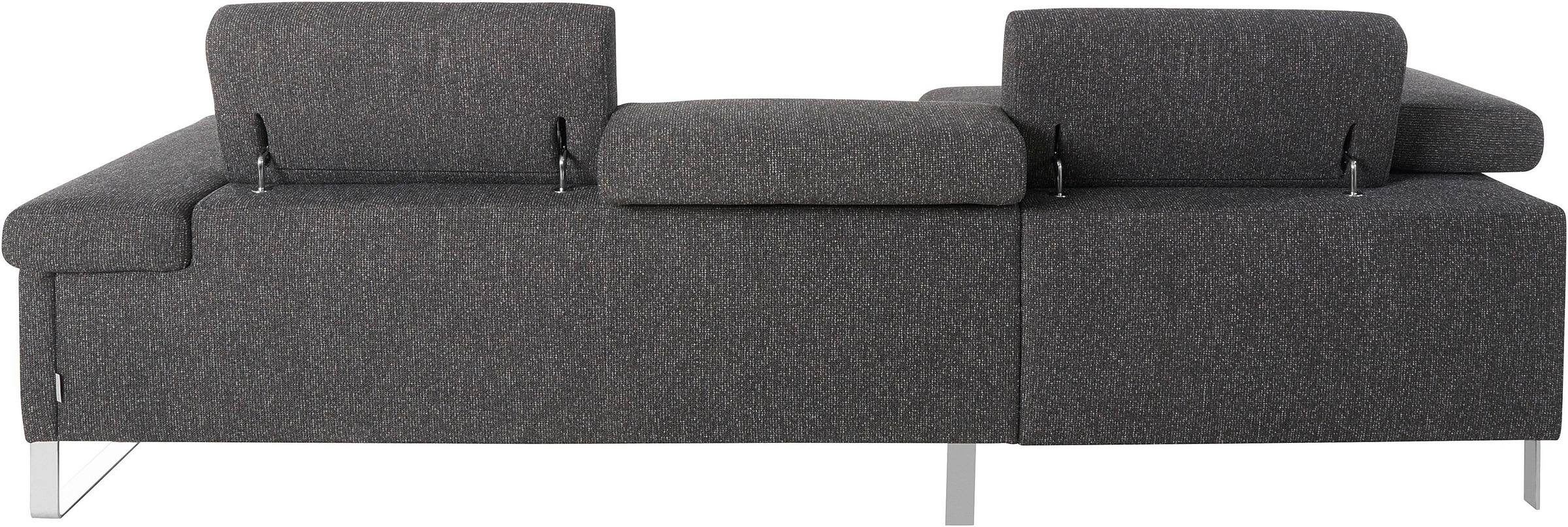 W.SCHILLIG Ecksofa »finn, toller Sitzkomfort, L-Form, hochwertige Verarbeitungsdetails«, German Design Award 2016, Fußgestell Chrom glänzend, Breite 281 cm