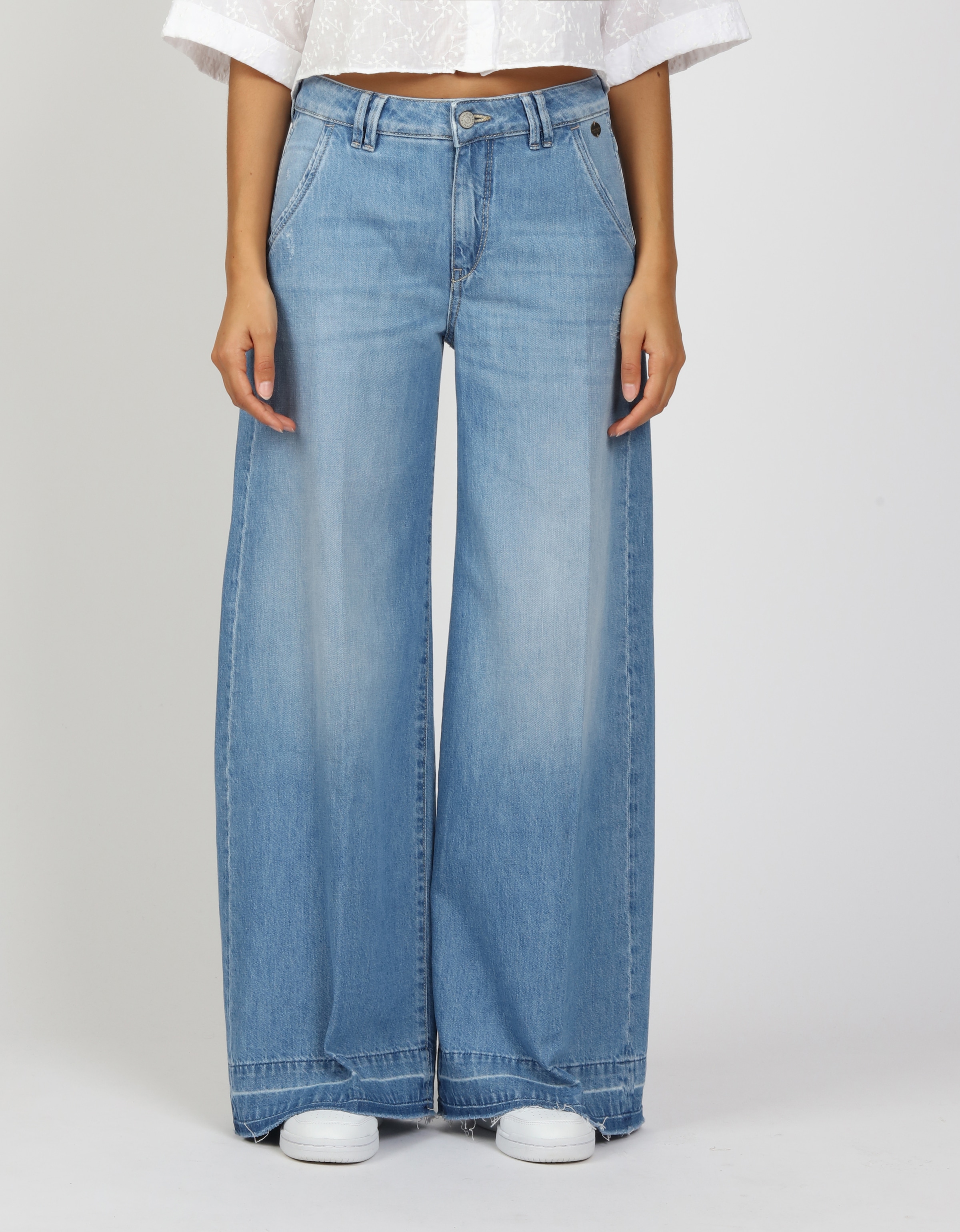 GANG Weite Jeans »94MONA«, mit weitem Bein und offenen Saumabschluss