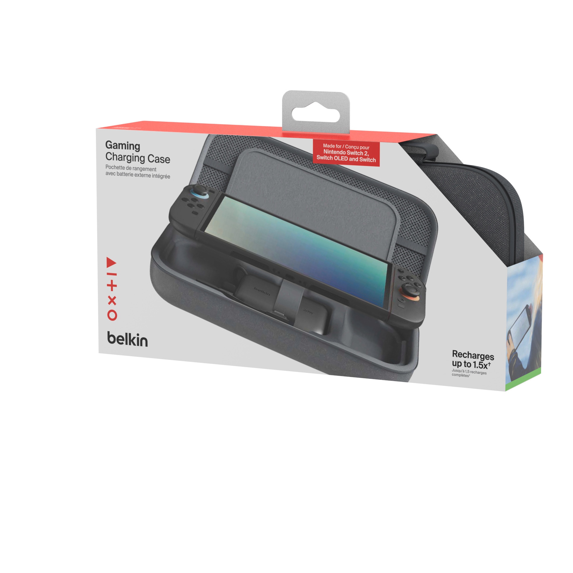 Belkin Powerbank »Gaming Charging Case 10K für Nintendo Switch 2« Belkin Charging Case Powerbank für Nintendo Switch 2,charcoal 10.000 mAh