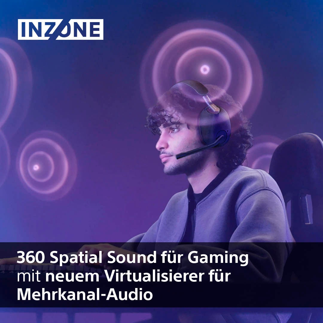 Sony Gaming-Headset »INZONE H9«, Bluetooth-Wireless, Active Noise Cancelling (ANC)-LED Ladestandsanzeige-Quick Attention Modus