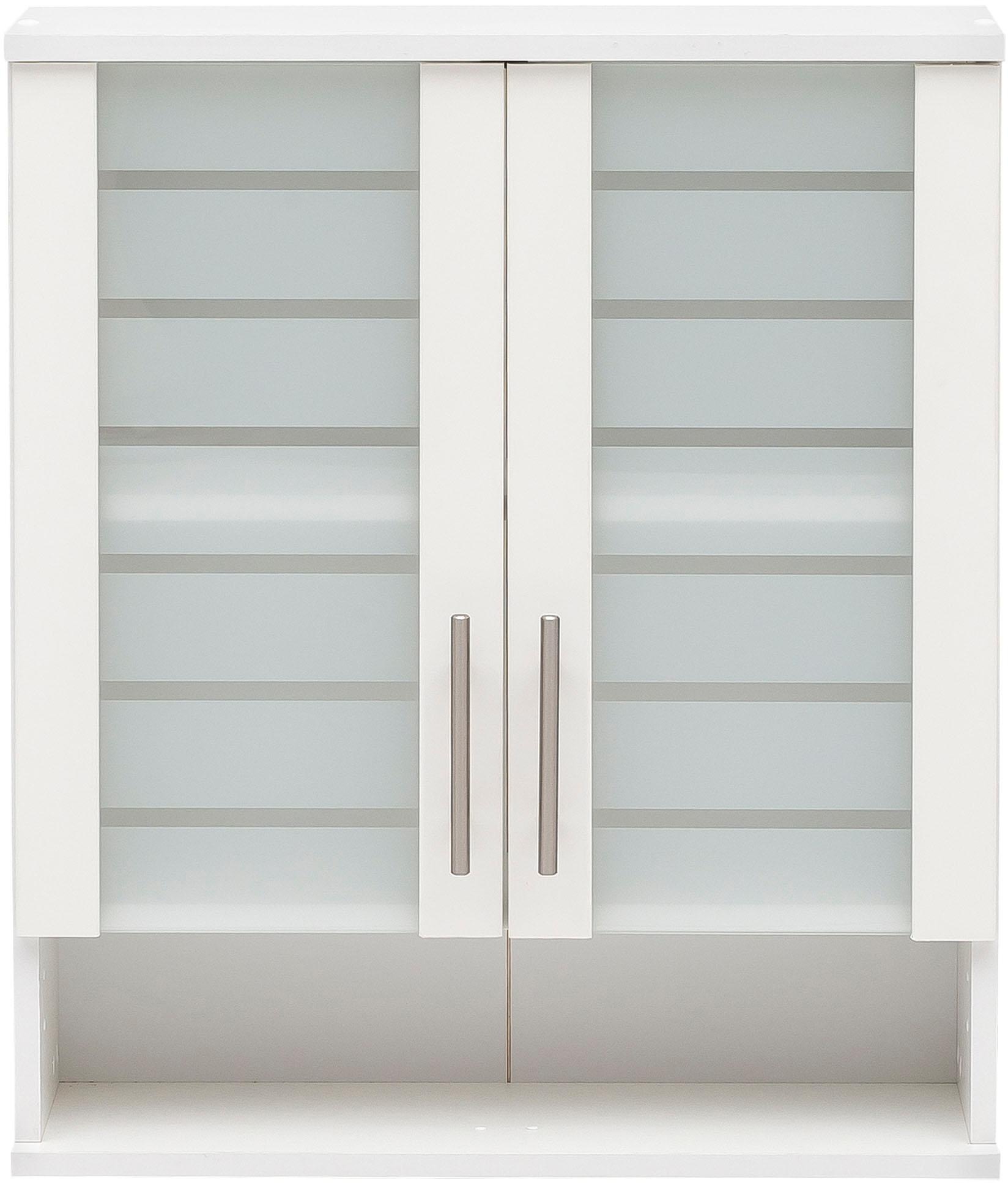 Schildmeyer Hängeschrank »Nikosia«, Breite 60 cm, mit Glastüren, hochwertige MDF-Fronten, Metallgriffe