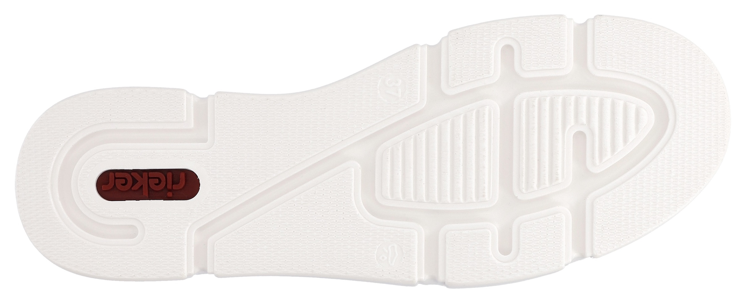 Rieker Plateausneaker »Freizeitschuh, Schnürhalbschuh«, mit seitlicher Prägung, Freizeitschuh, Halbschuh, Schnürschuh