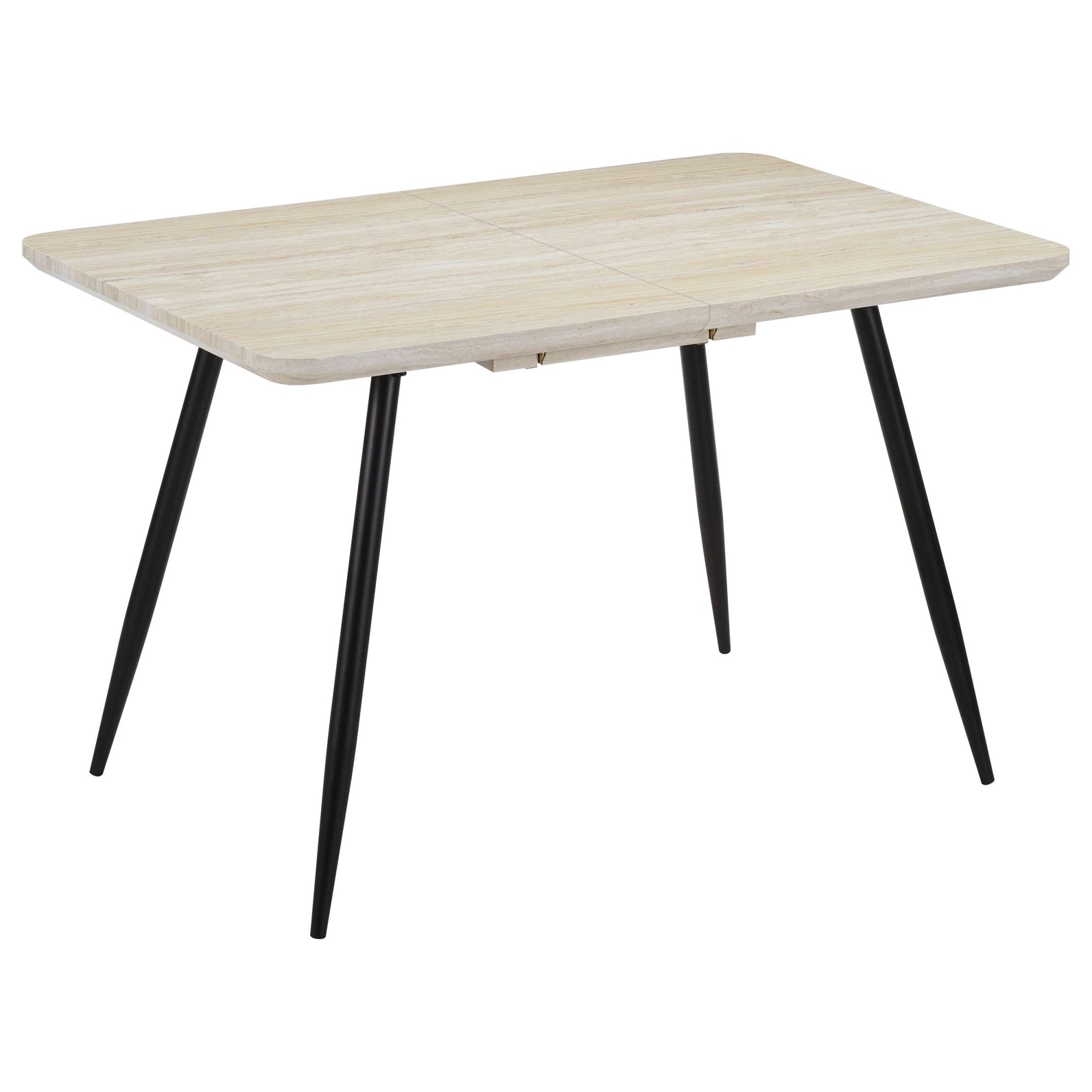 OTTO home Essgruppe »Ombrone-Derrek« Set, Esstisch mit 4 Stühlen, 5 tlg. Esstisch mit 4 Stühlen, ausziehbar 120-160 cm, inkl. Einlegeplatte