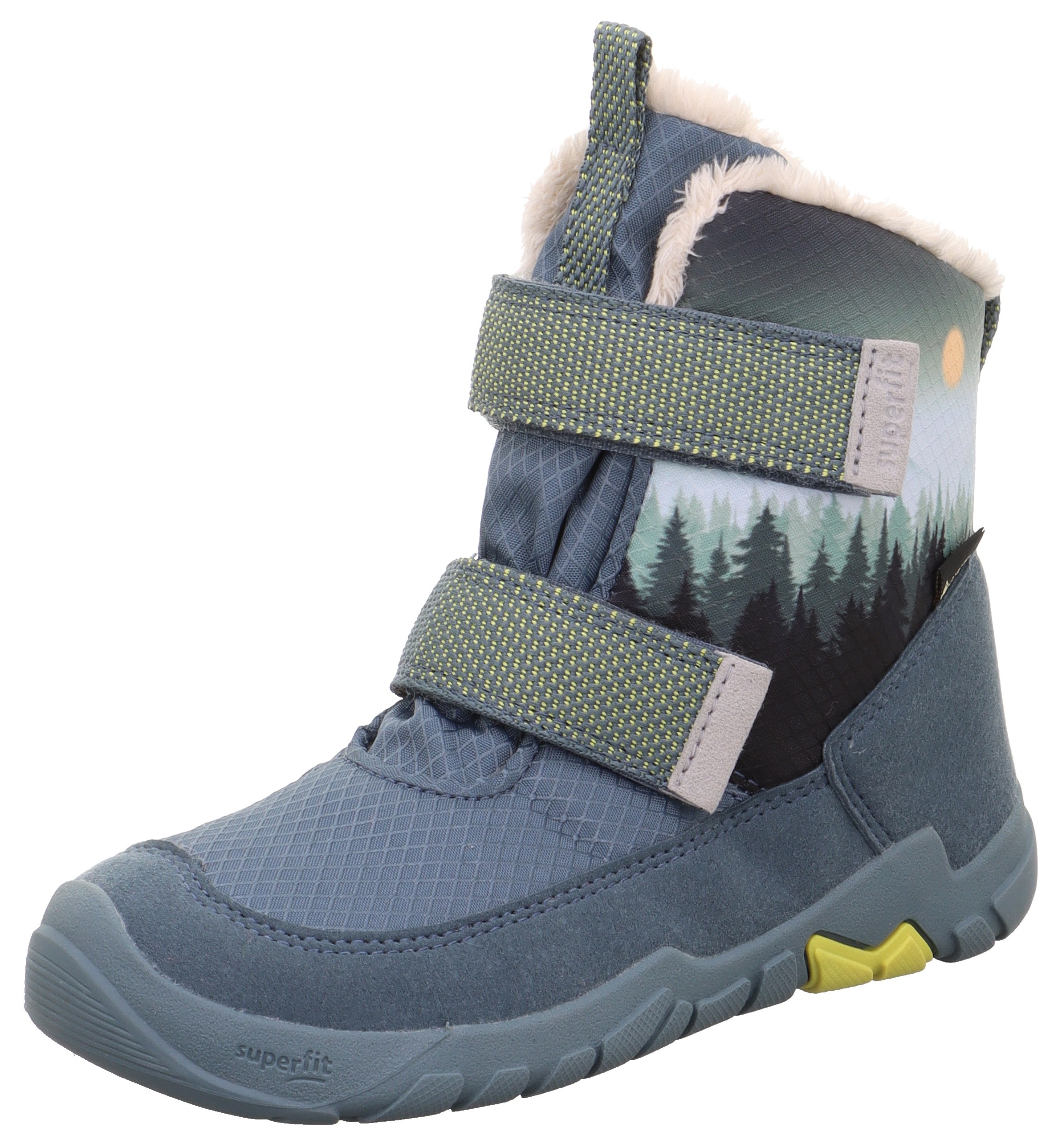 Superfit Winterstiefel »TRACE WMS: mittel«, Barfußschuh, Klettstiefel, Winterschuh mit Digital Druck