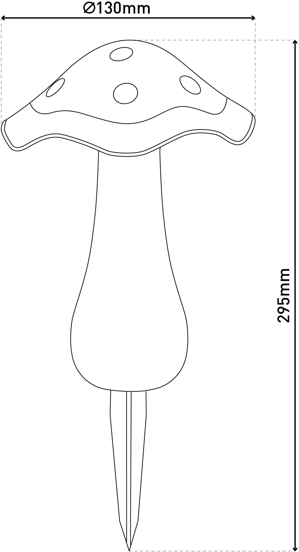 näve LED Solarleuchte »Mantar« LED-Modul 2 Stk. Kaltweiß 2er Set Dekoerdspieß Pilze rot und gelb, Dämmerungssensor, kaltweiß