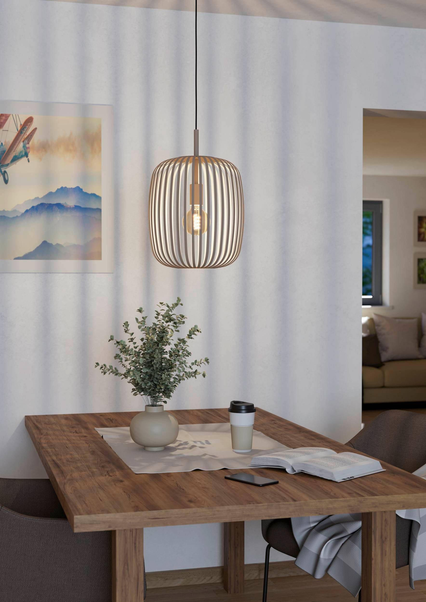 EGLO Pendelleuchte »Hängeleuchte ROMAZZINA, exkl. E27, Stahl, Pendellampe« E27 Esszimmerlampe, 110x32,5 cm (HxD), 1-flammig, modern, minimalistisch,