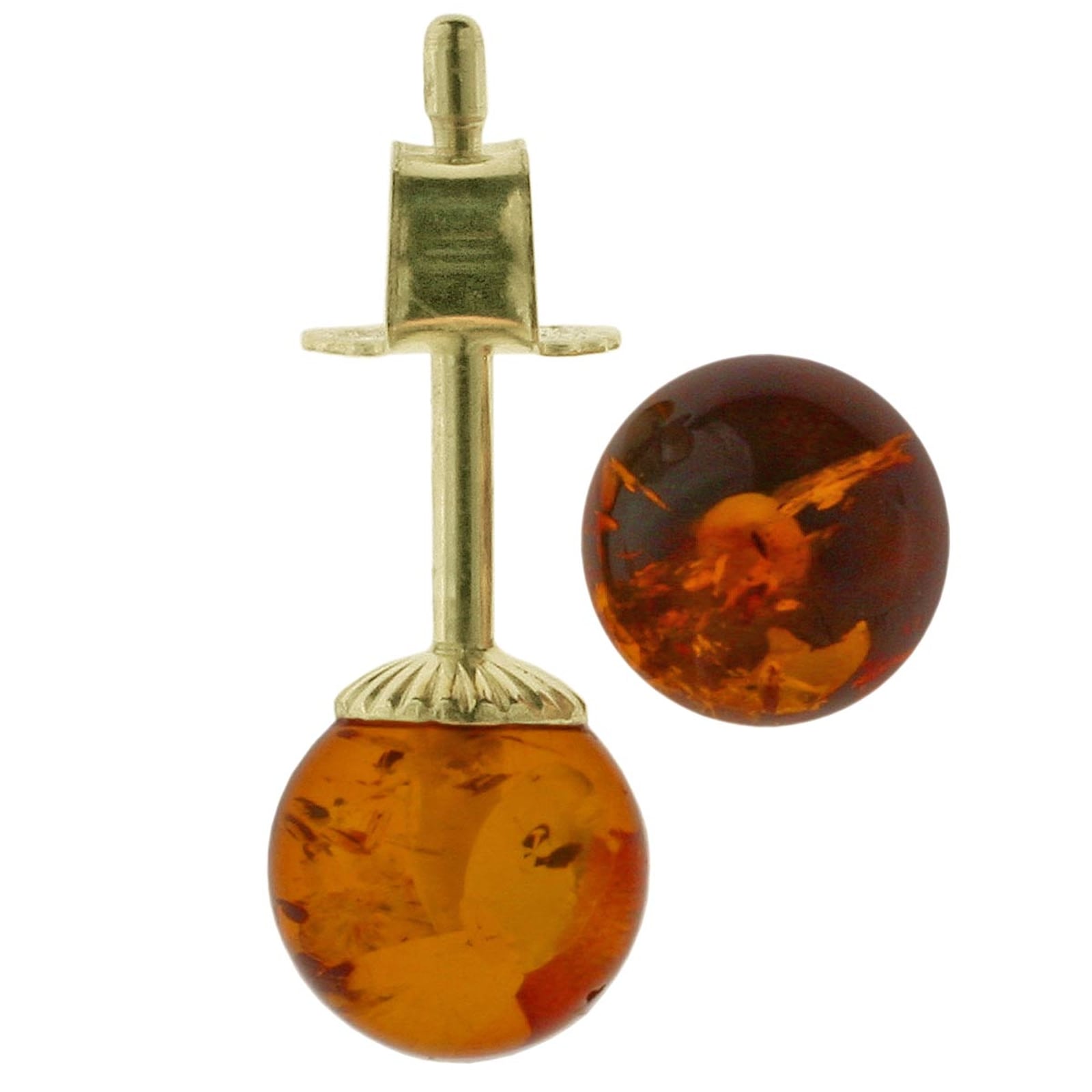 OSTSEE-SCHMUCK Paar Ohrstecker »- Klassisch 6 mm - Gold 333/000 - Bernstein«