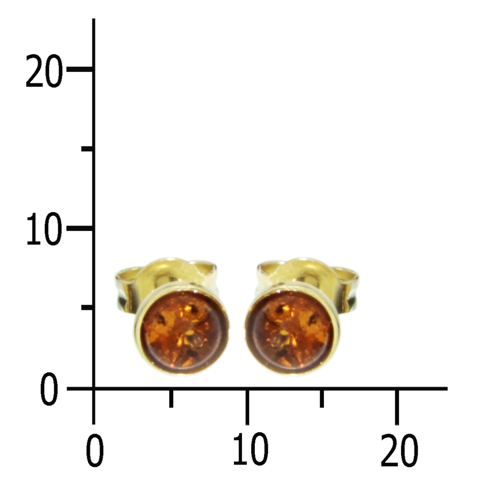 OSTSEE-SCHMUCK Paar Ohrstecker »- Classic 5 mm - Gold 585/000 - Bernstein«