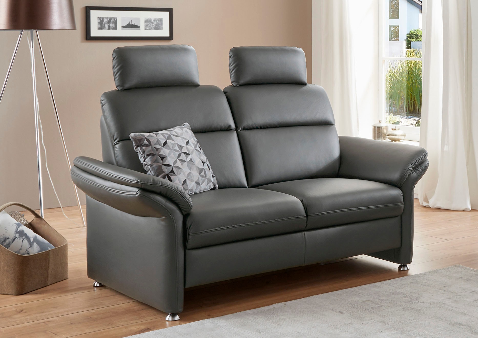 Die PlanBar 2-Sitzer »PN-EM16031, mit Kopfstützen« Echtleder mit Federkern