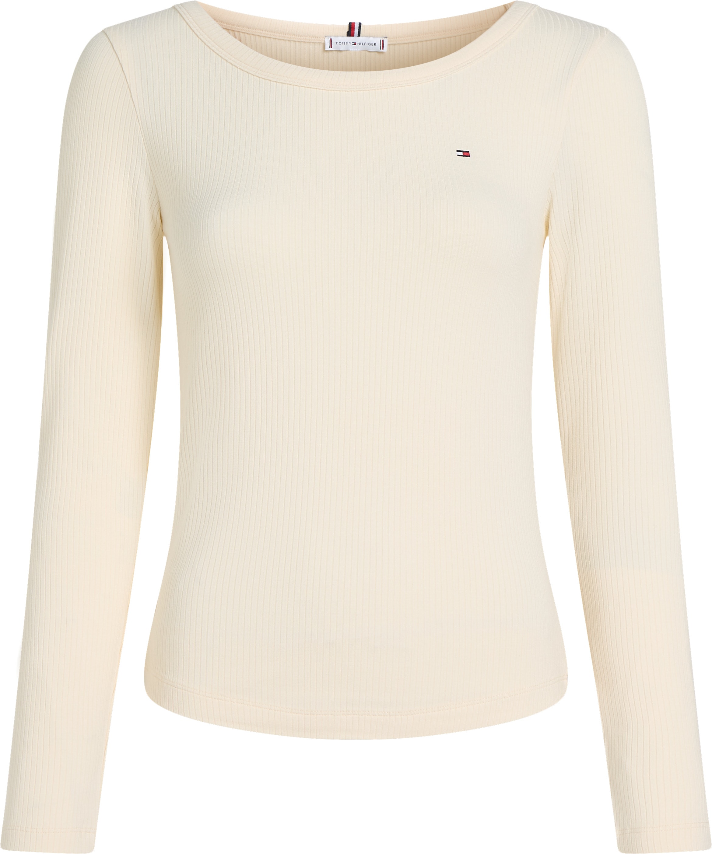 Tommy Hilfiger Langarmshirt »SLIM 5X2 RIB O-NK LS«, mit Struktur