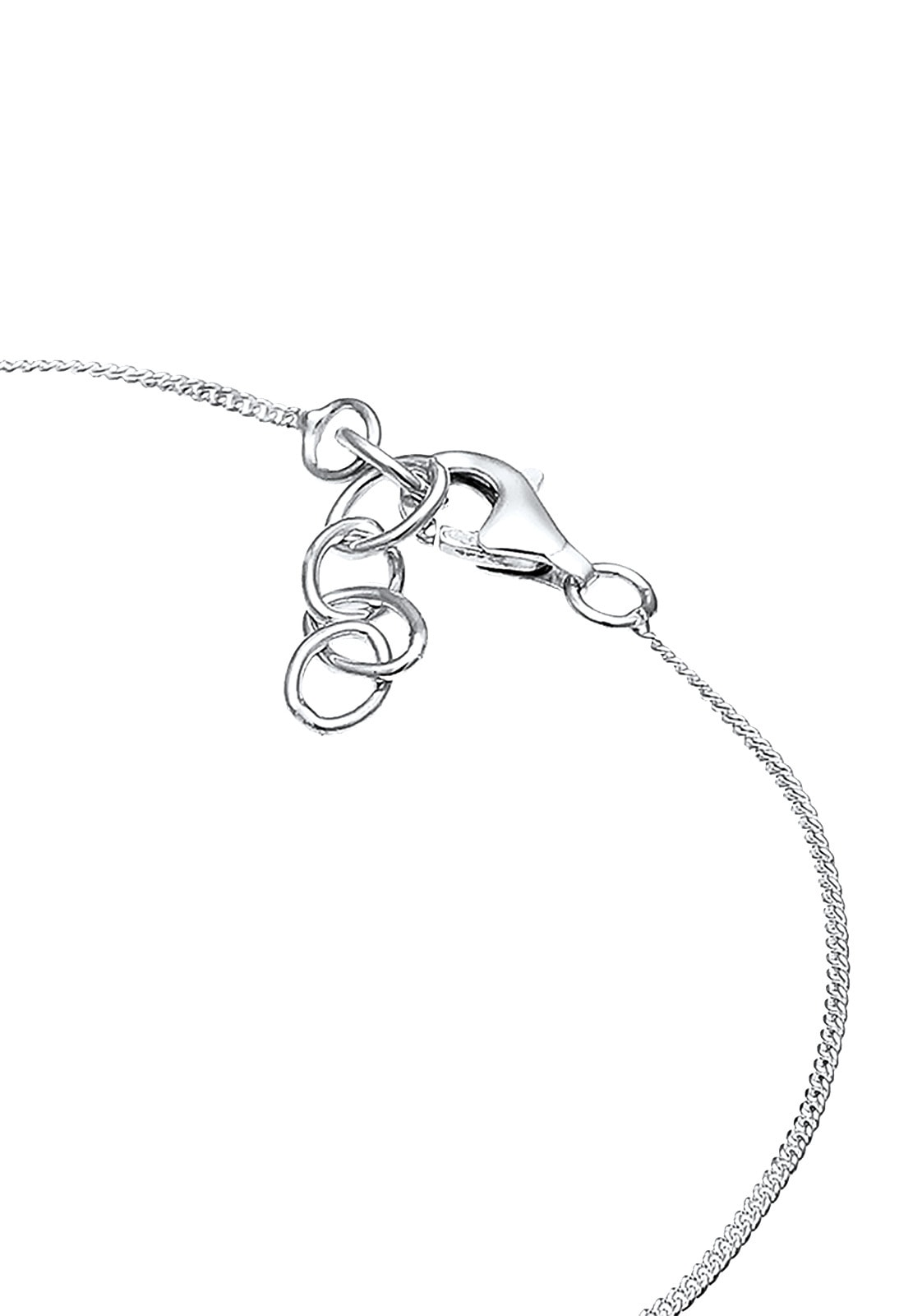 Elli Fußkette »Fußschmuck Kreuz Solitär Kristalle 925 Silber«