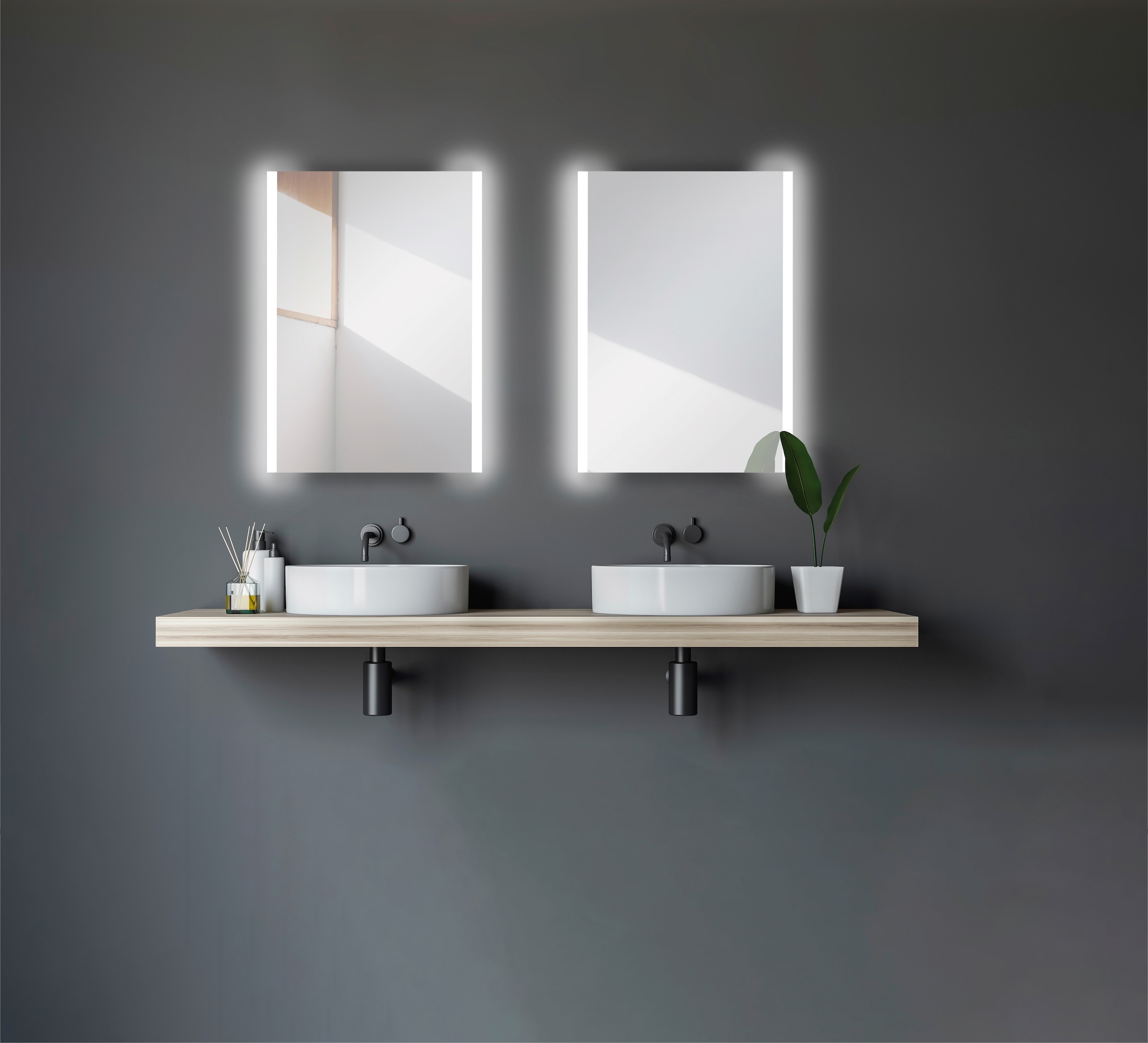 Talos Badspiegel »LOFT«, (Komplett-Set), BxH: 50x70 cm, energiesparend