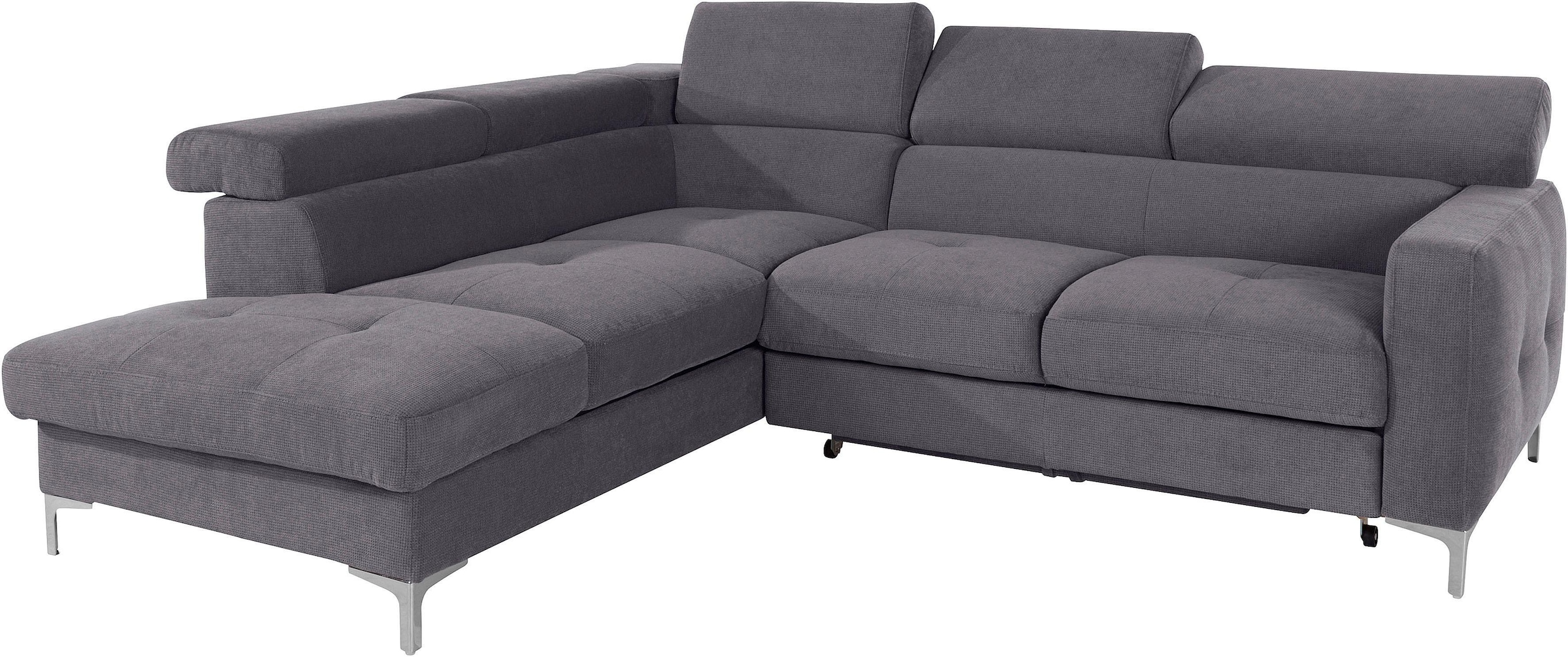 COTTA Ecksofa »Sammy L-Form« mit Kopfteilverstellung, wahlweise mit Bettfunktion & Bettkasten