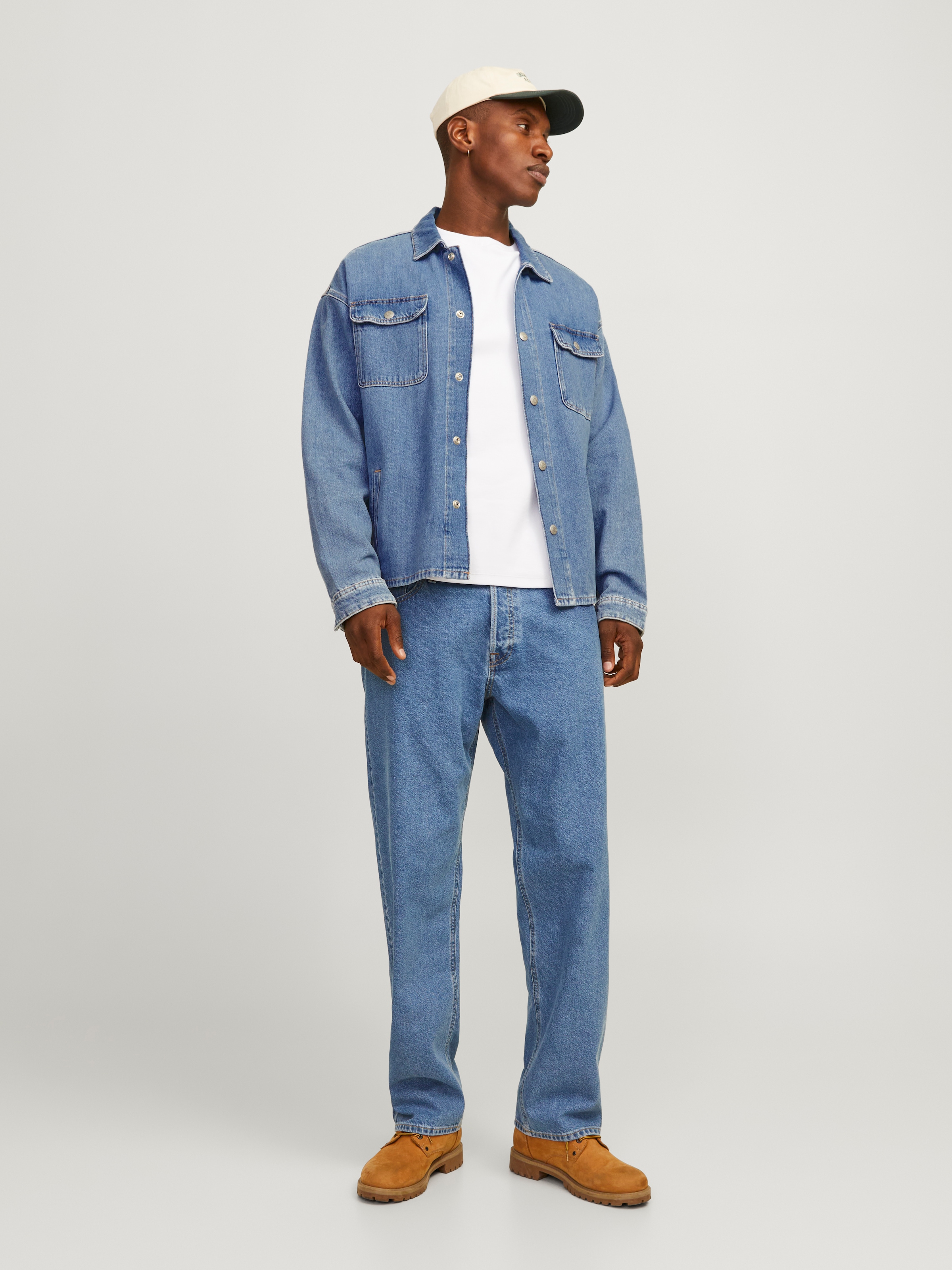 Jack & Jones Relax-fit-Jeans »JJIEDDIE mit hoher Taille und lockerer Passform« Baumwolle, relax fit