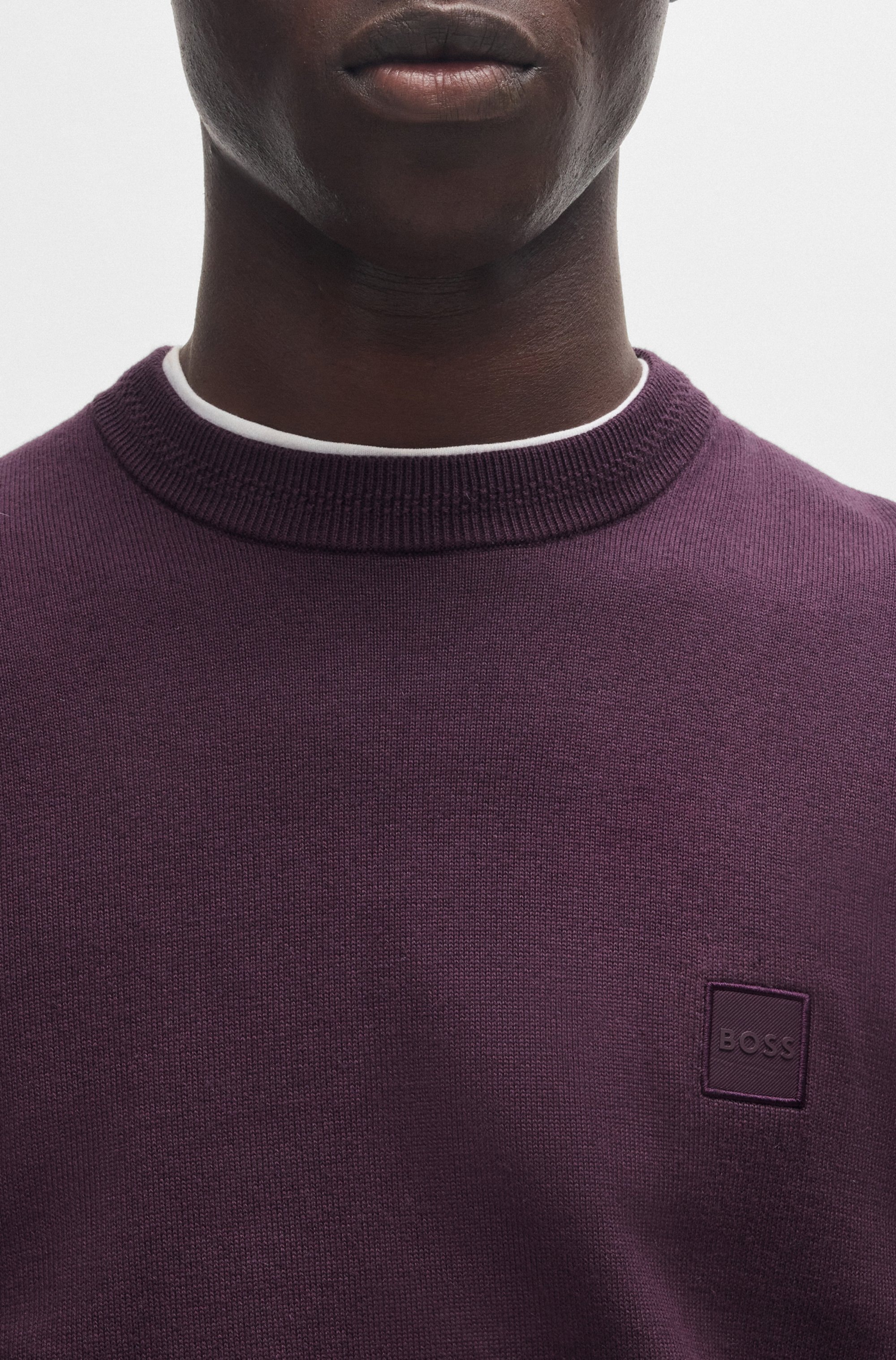 BOSS ORANGE Strickpullover »Kanovano_S 1026«, mit Rundhalsausschnitt