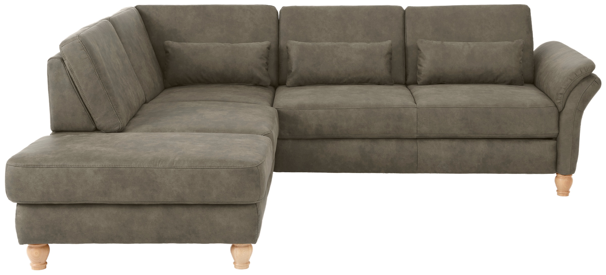 Home affaire Ecksofa »Palace L-Form«, incl. Sitztiefenverstellung, wahlweise mit Bettfunktion und Stauraum