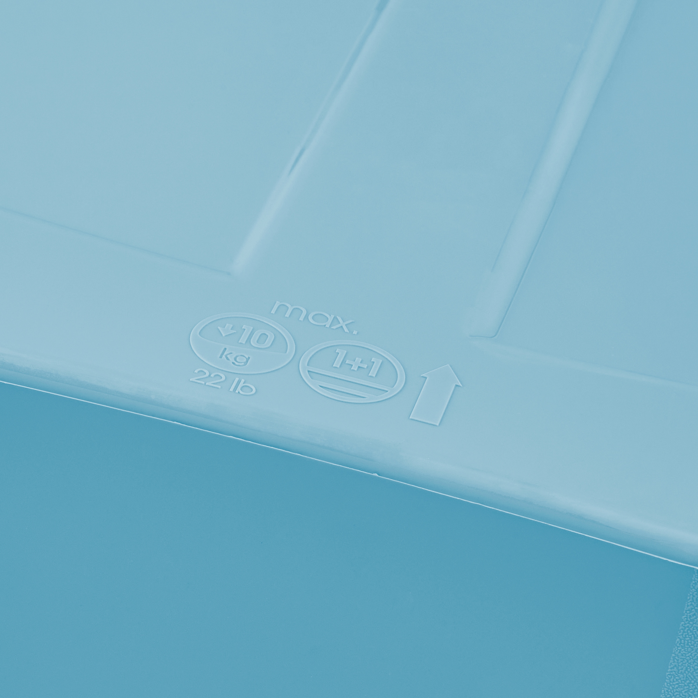 keeeper Aufbewahrungsbox »Emil, Box mit Deckel, 3er Set, 15 L, 38 x 28,5 x 20,5 cm« ineinander und aufeinander stapelbar