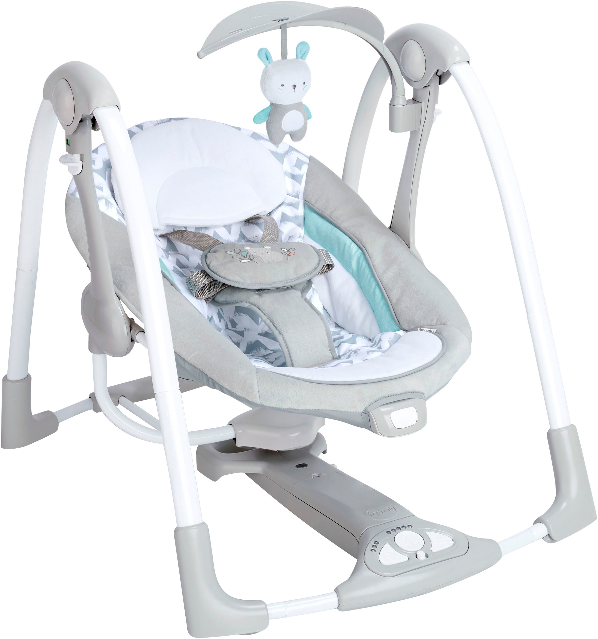 ingenuity Babyschaukel »ConvertMe Swing-2-Seat Portable Swing - Raylan« mit automatischer Schaukelfunktion und Sound-Effekt