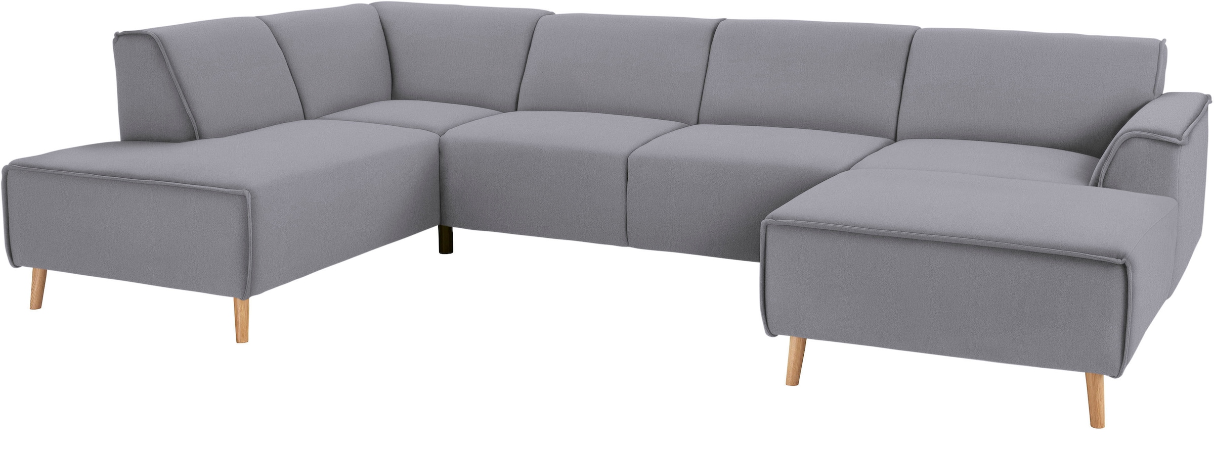 andas Wohnlandschaft »Janek U-Form«, mit Federkern und Keder in scandinavischem Design
