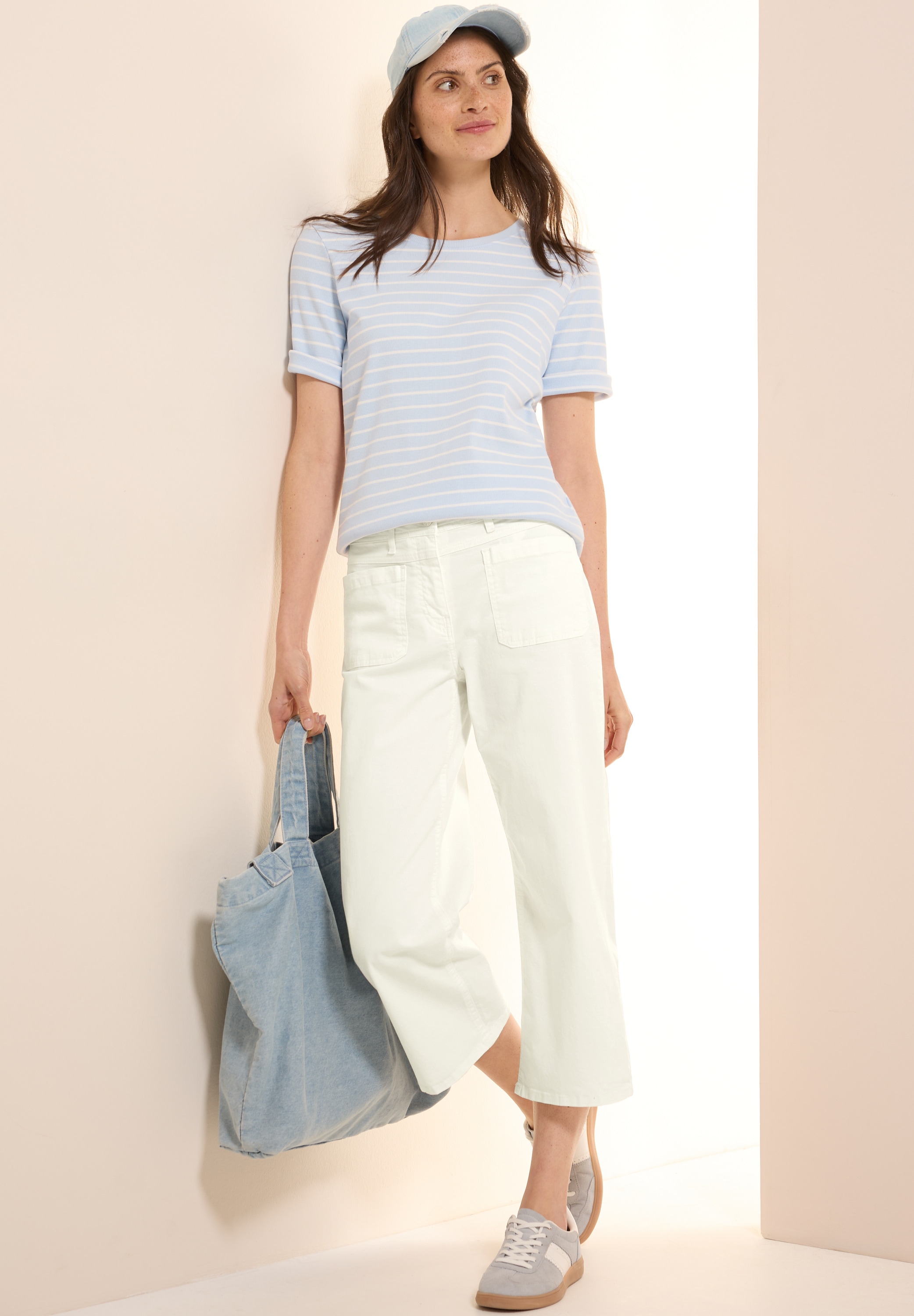 Cecil Weite Jeans »Style Neele«, 3/4 Länge mit Stretch