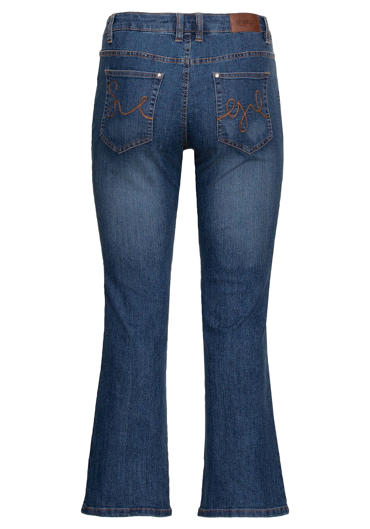 Sheego Bootcut-Jeans »Jeans in 5-Pocket-Form, mit Used-Effekten«