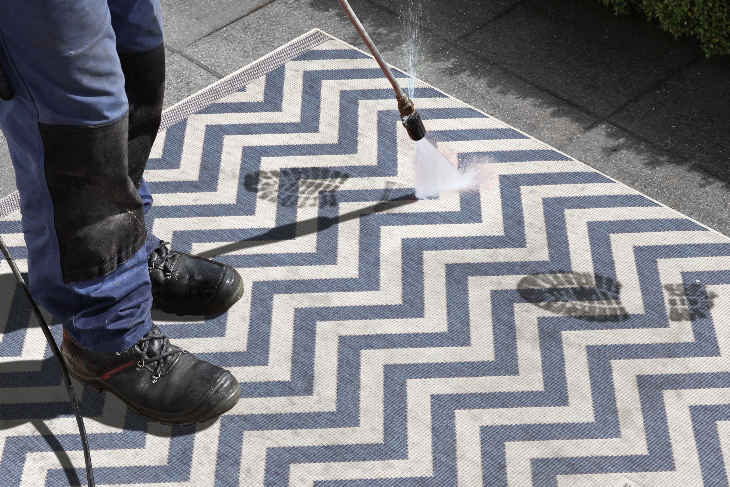 NORTHRUGS Teppich »Palma Wendeteppich«, rechteckig, 5 mm Höhe, In-& Outdoor, Wetterfest, Balkon, Läufer, Wohnzimmer, Wasserfest