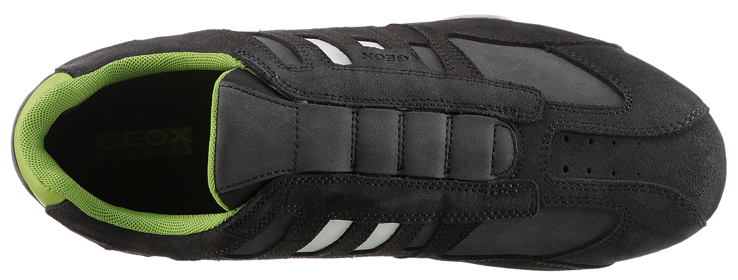 Geox Slip-On Sneaker »UOMO SNAKE B«, Freizeitschuh, Halbschuh, Schnürschuh im Material-Mix