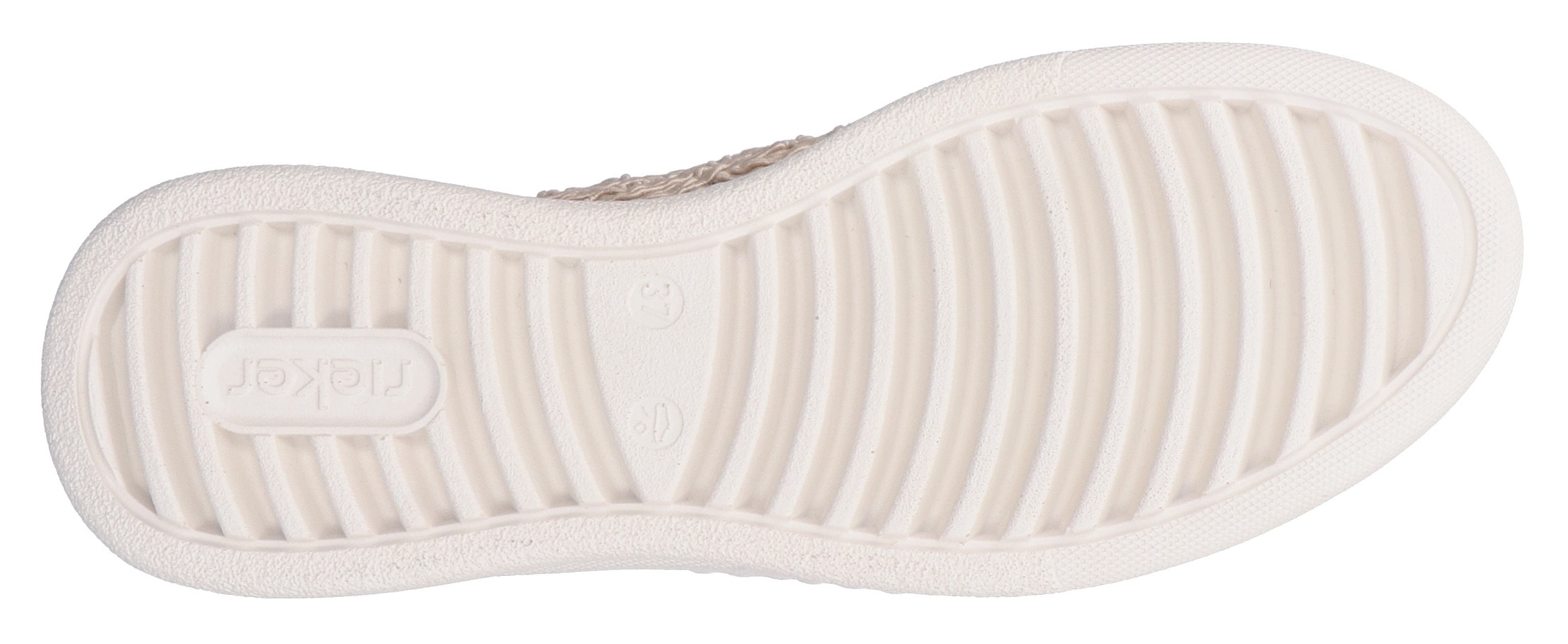 Rieker Plateausneaker, Schnürschuh, Halbschuh in sommerlicher Makramee-Optik