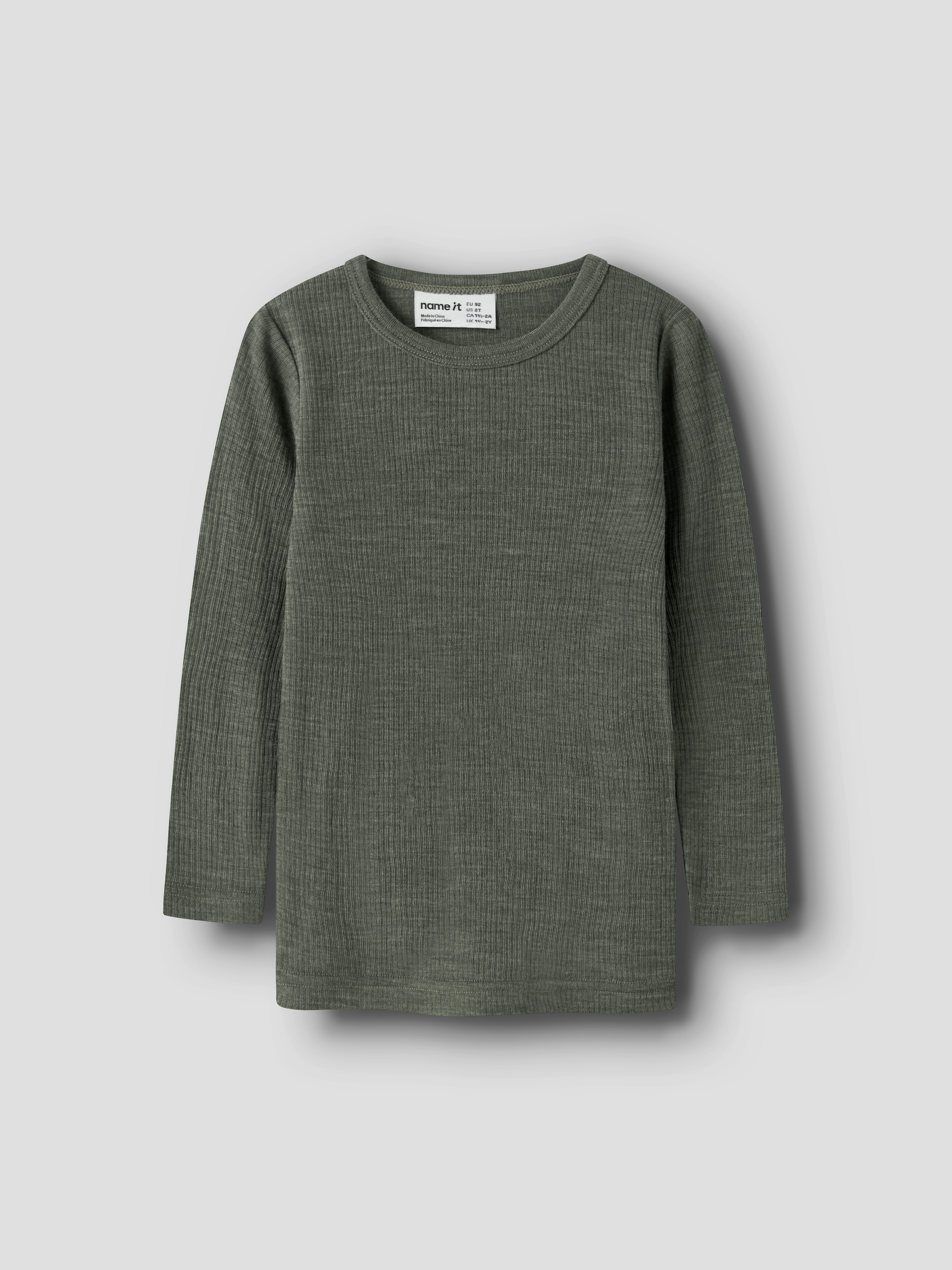 Name It Langarmshirt »NMNWAX WOOL RIB LS TOP NOOS« aus reiner Merinowolle
