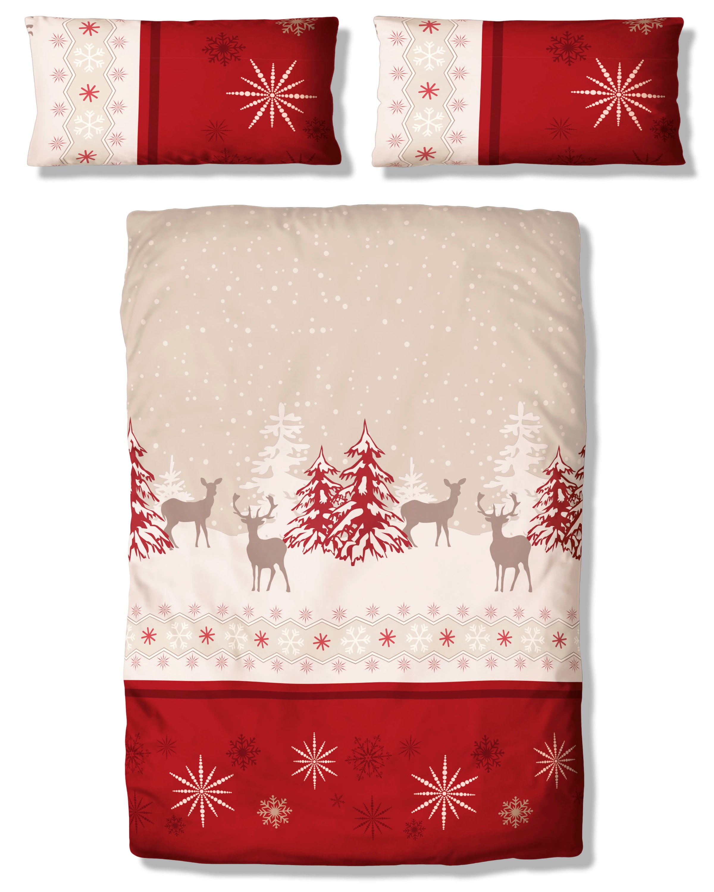 OTTO home Bettwäsche »Venua in Gr. 135x200 oder 155x220 cm« 2 Stk. Winterbettwäsche, Weihnachtsbettwäsche