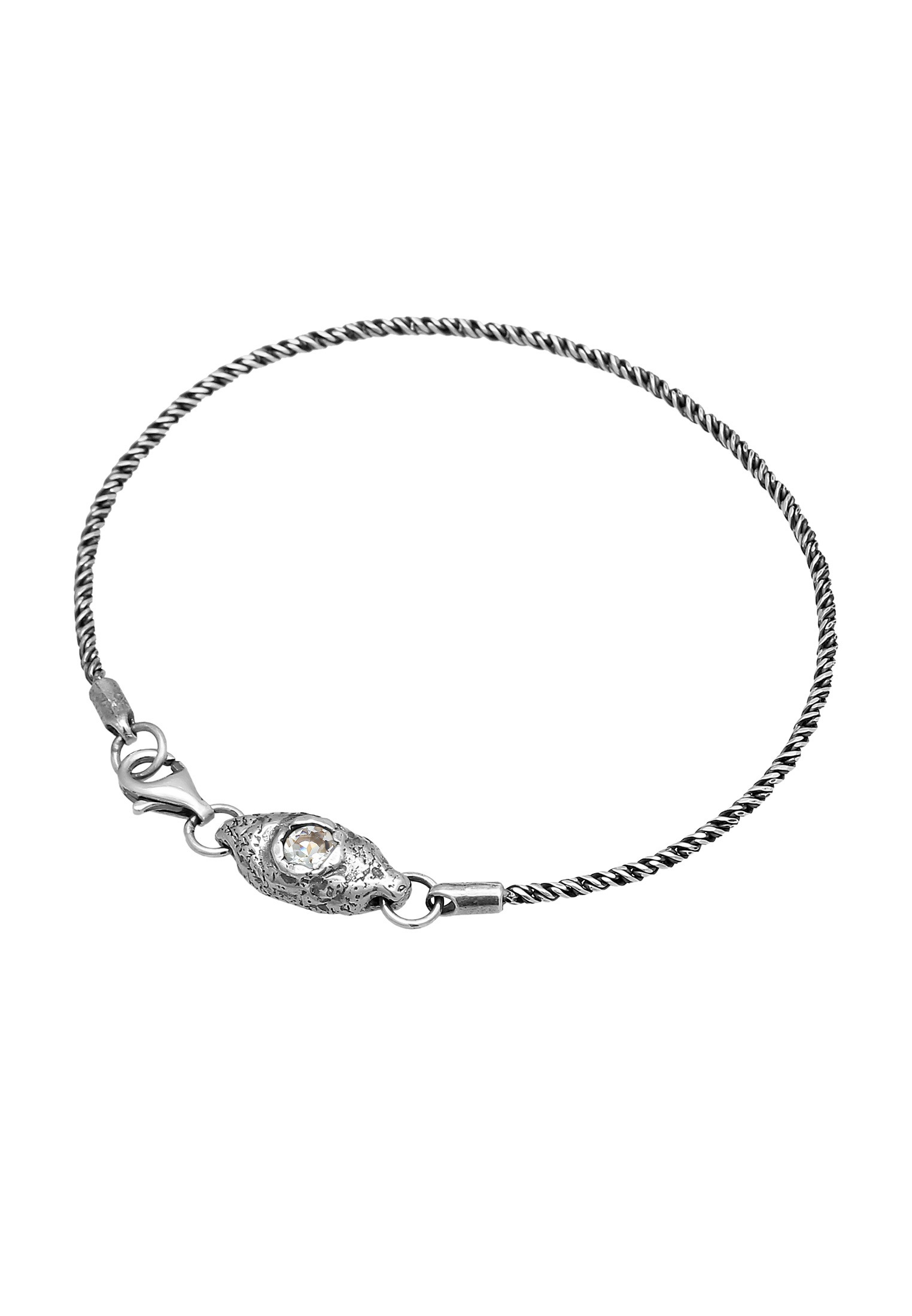 HAZE & GLORY Armkette »Armband Kordelkette Topas Edelstein Vintage 925 Silber«