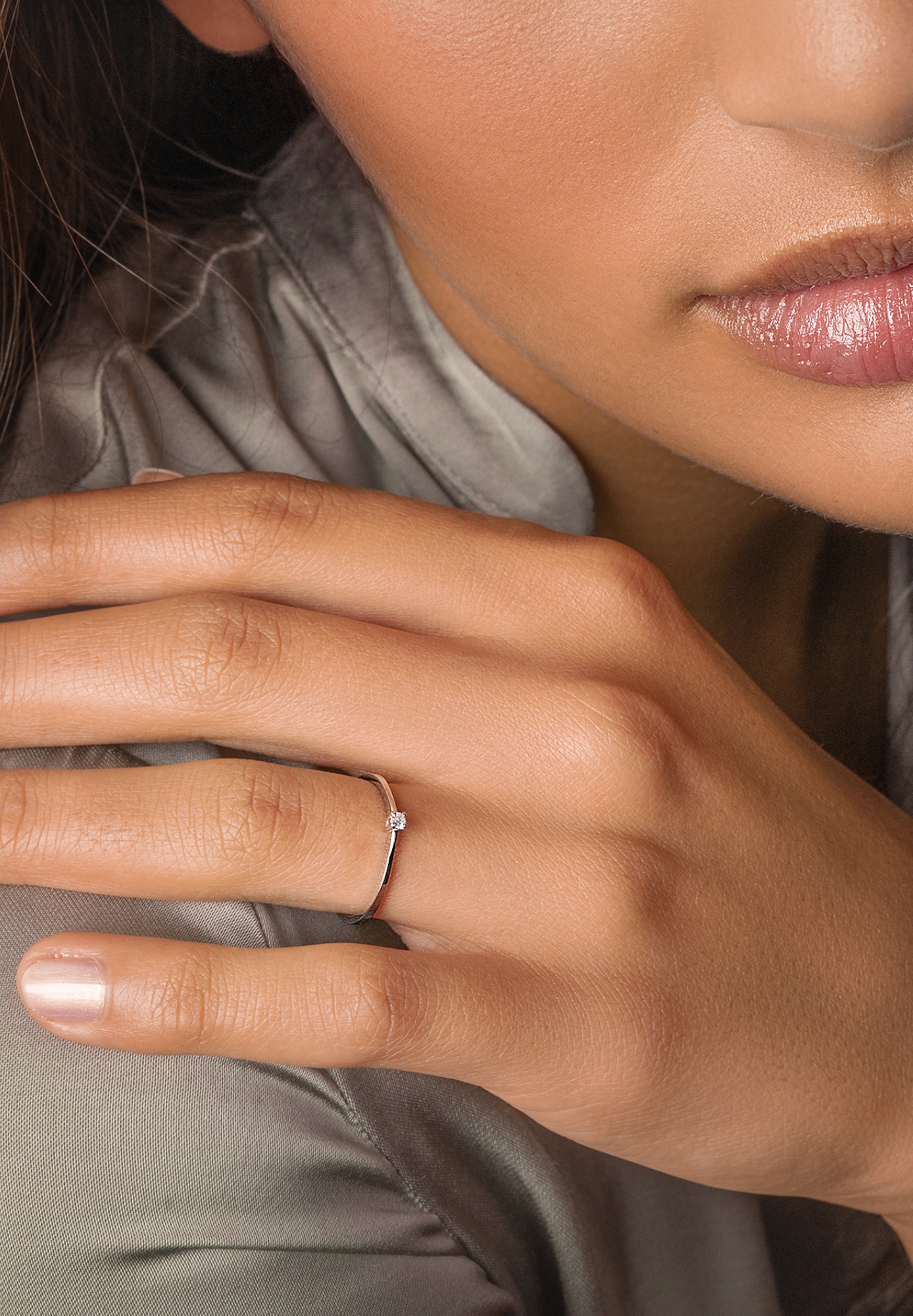 ONE ELEMENT Diamantring »0,10 ct Diamant Brillant Ring aus 585 Weißgold«