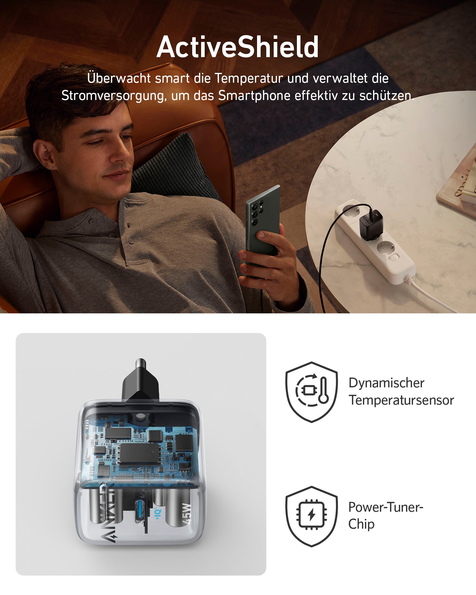 Anker Smartphone-Ladegerät »313 für Samsung and iPhone«