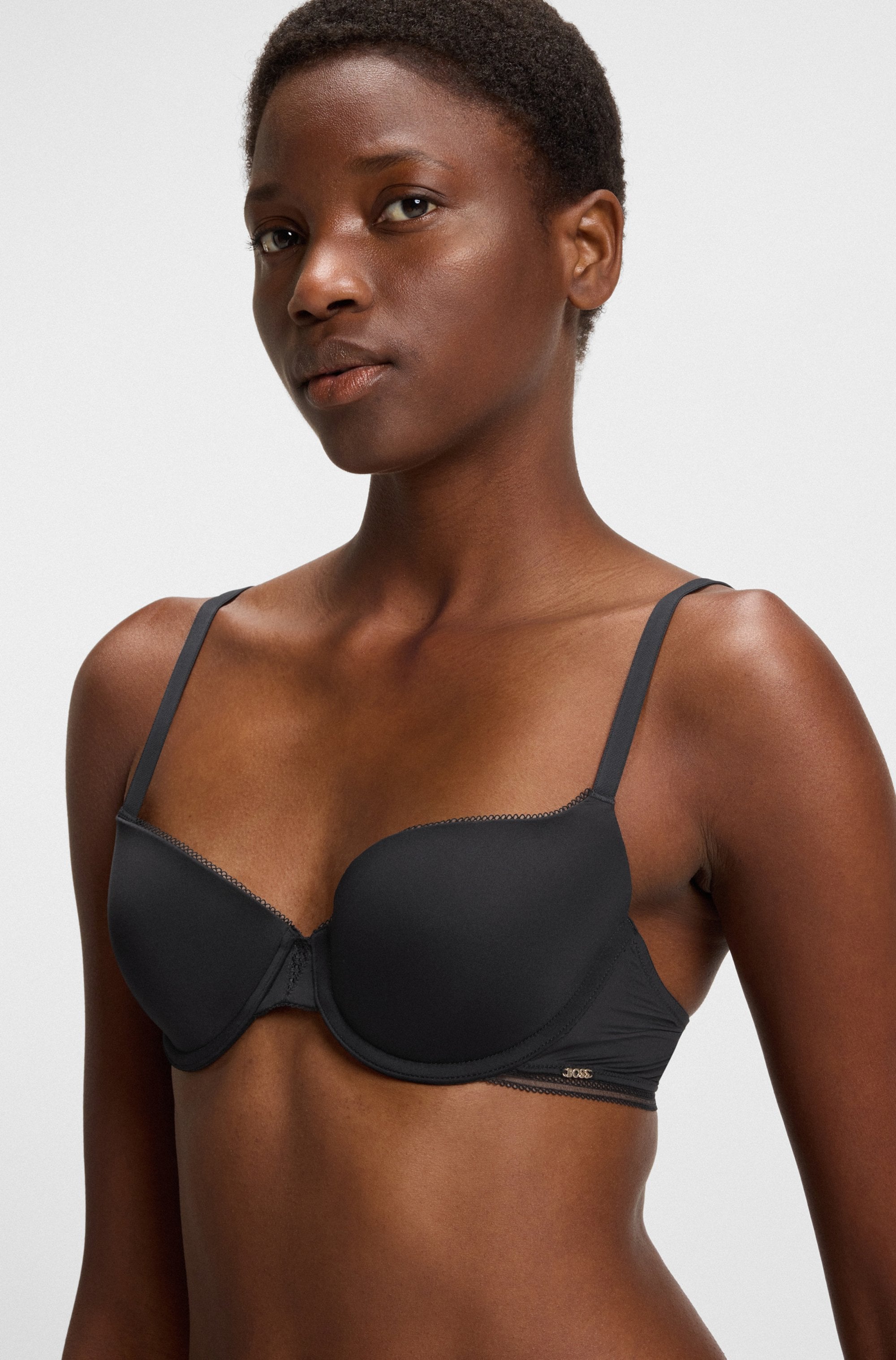 BOSS Bügel-BH »DEMI_B.PURE« aus Mikrofaser mit Einsätzen aus Spitze