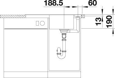 Blanco Granitspüle »AXIA III 45 S«, aus SILGRANIT®, inkl. Esche-Compound-Brückenschneidbrett