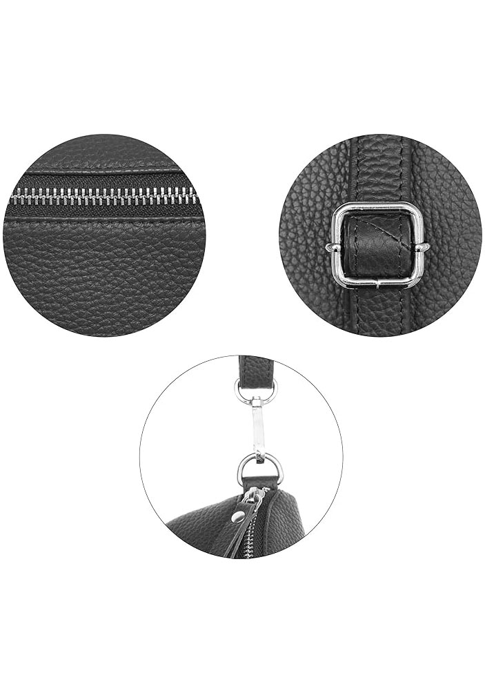 Zwillingsherz Umhängetasche »Crossbody Bag Leder«, Umhängetasche mit Reißverschluss