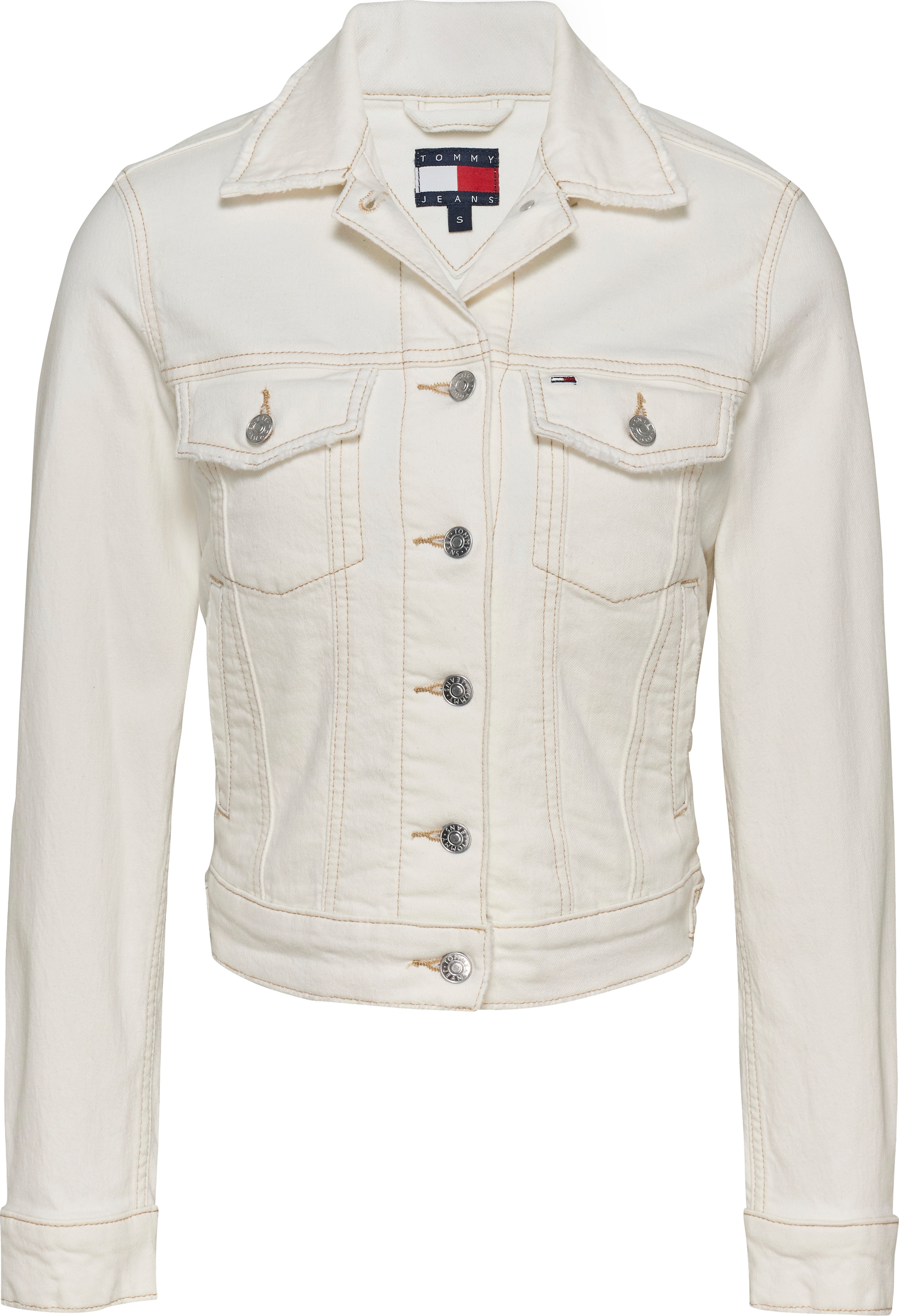 Tommy Jeans Jeansjacke »CLASSIC TRUCKER JACKET BI8194«, mit Brusttaschen, Logo-Badge