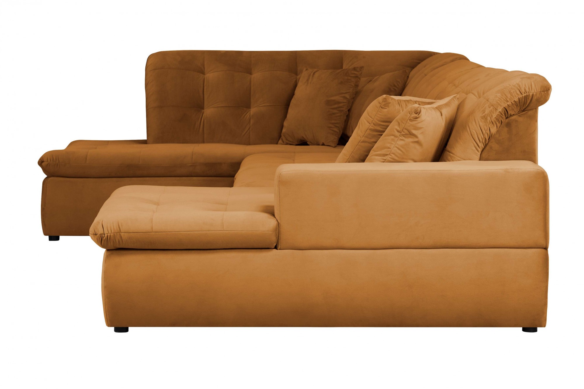 Home affaire Wohnlandschaft »BRISBANE NEU U-Form« mit feiner Steppung, Matten-Optik, incl. Zierkissen