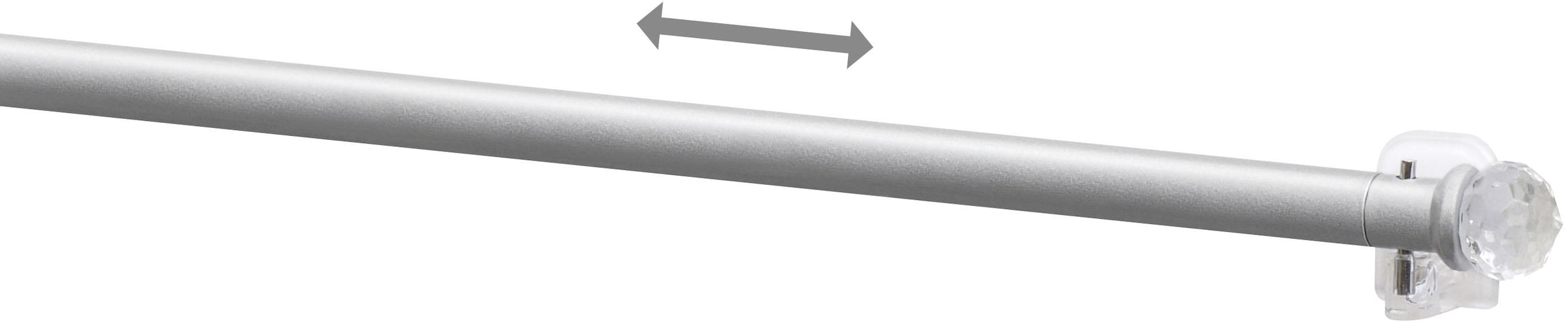 Good Life Vitragenstange »Crystal« Ø 10 mm 1 läufig-läufig ausziehbar
